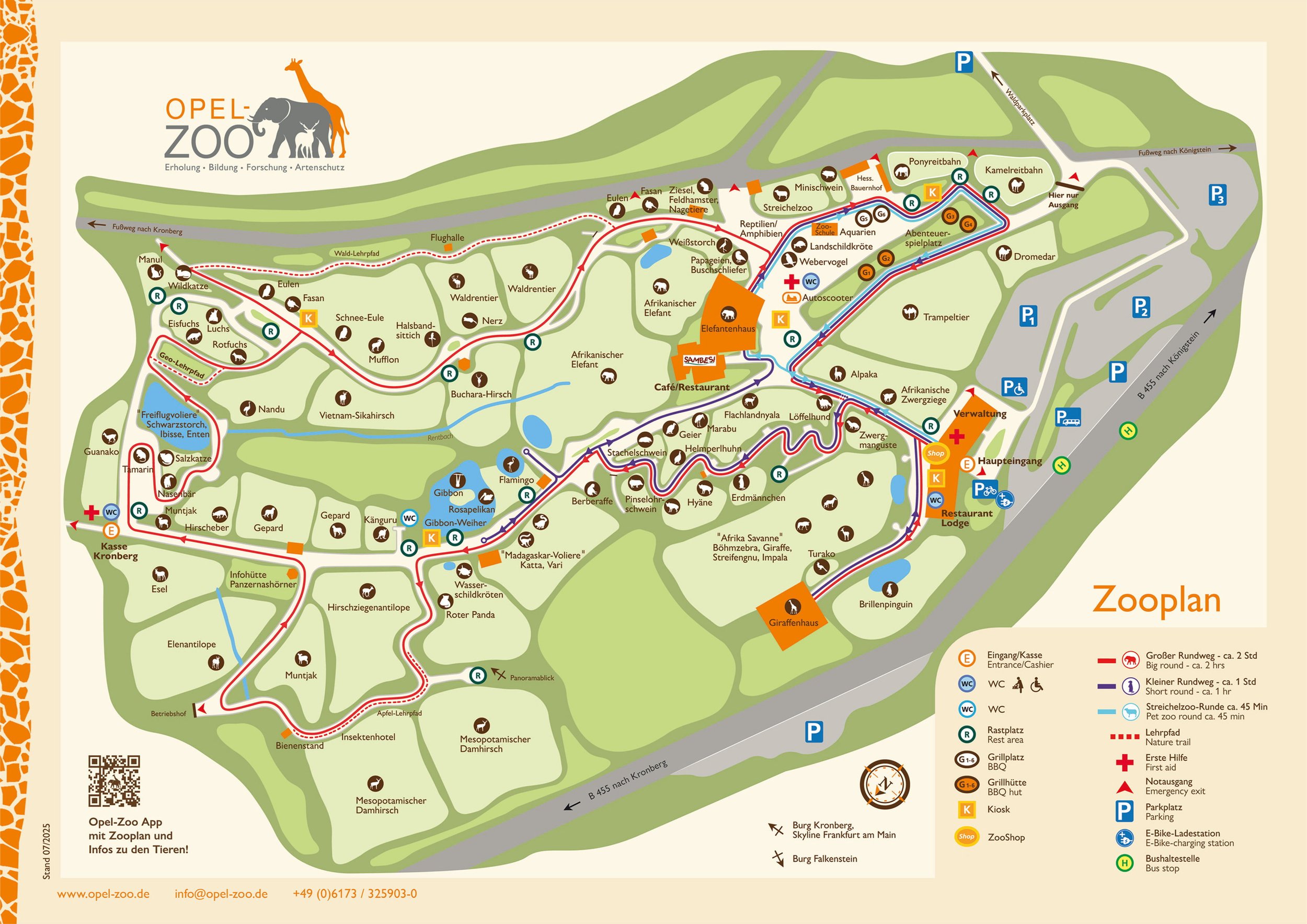 Park Plan Map Guide Opel Zoo Tierpark Tiere Hessen Ausflug Ausflugsziel Familie Wildpark Anfahrt Adresse Map Guide Parkplan Park Plan Info Infos Spielplatz
