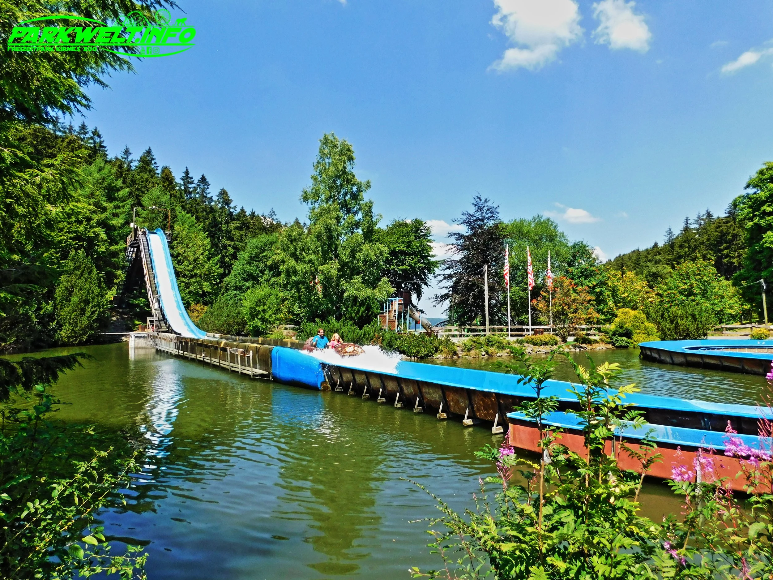 Wild River Wildwasserbahn Mack Rides Log Flume Wasserbahn Wild Fort Fun Abenteuerland Freizeitpark