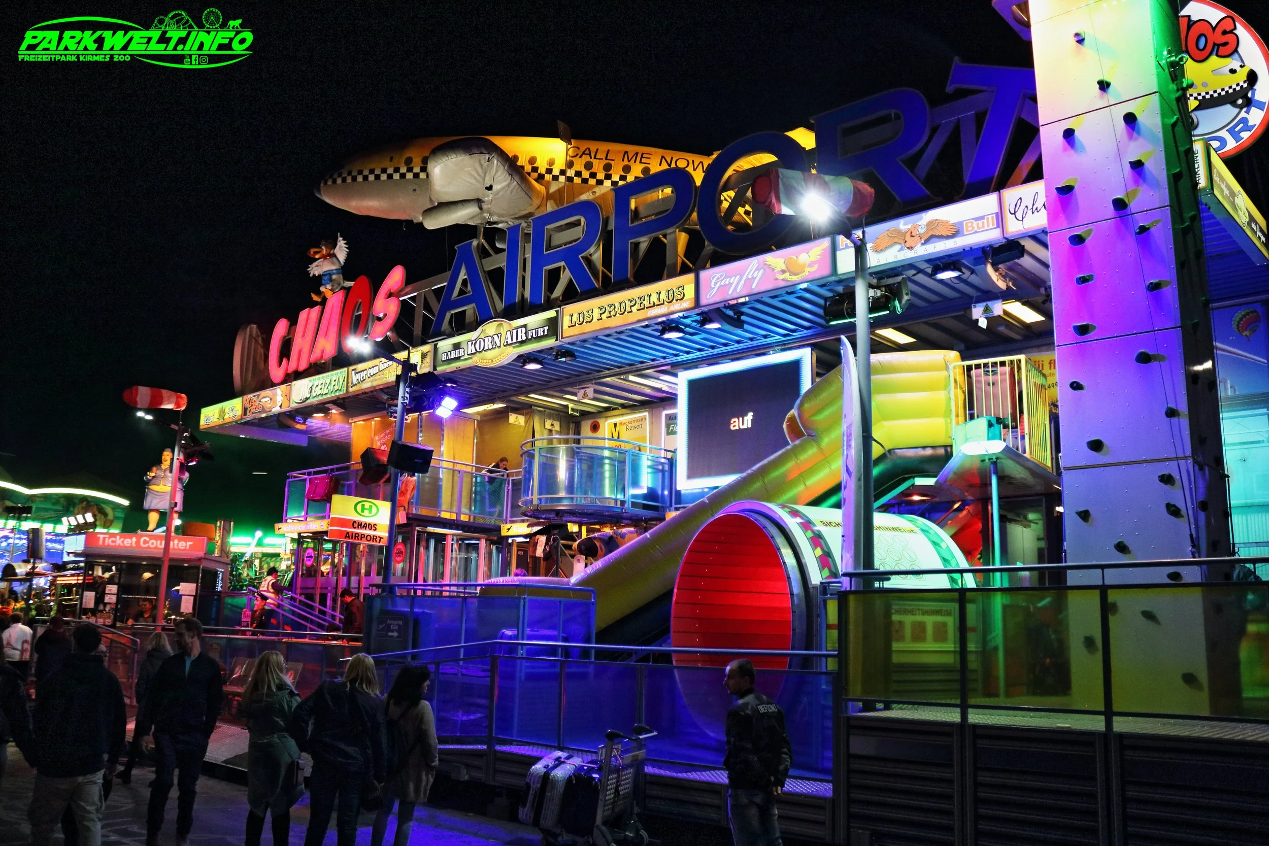 Chaos Airport Haberkorn Laufgeschäft Fun House Dietz Kirmes Volksfest Attraktion