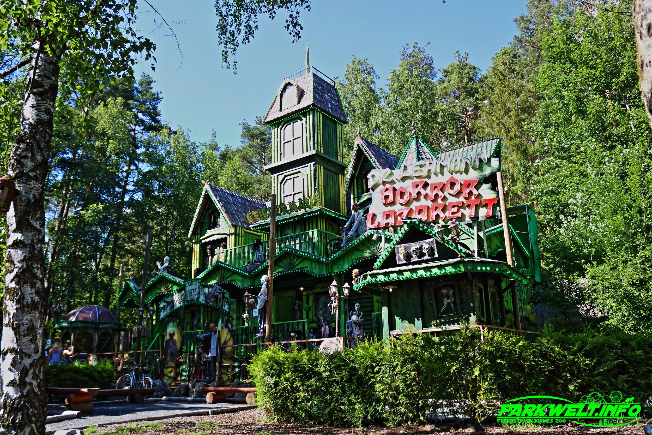 Horror  Lazarett Lehmann Geisterbahn Dr Volksfest Kirmes freizeit land Geiselwind freizeitland freizeitpark themepark guide map parkplan anfahrt achterbahn attraktion karussell adresse preise