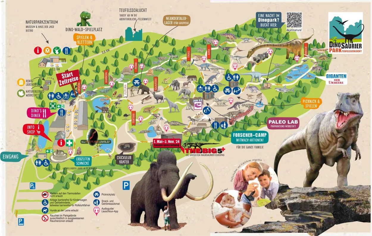 Dinosaurier Park Teufelsschlucht Dino Park Ernzen Anfahrt Preise Info Park Plan Map Guide Bilder Fotos Veranstaltungen Anfahrt Dinosaurier Freizeit Freizeitpark Erlebnispark Museum Jurassic Lights Taschenlampen Abenteuer