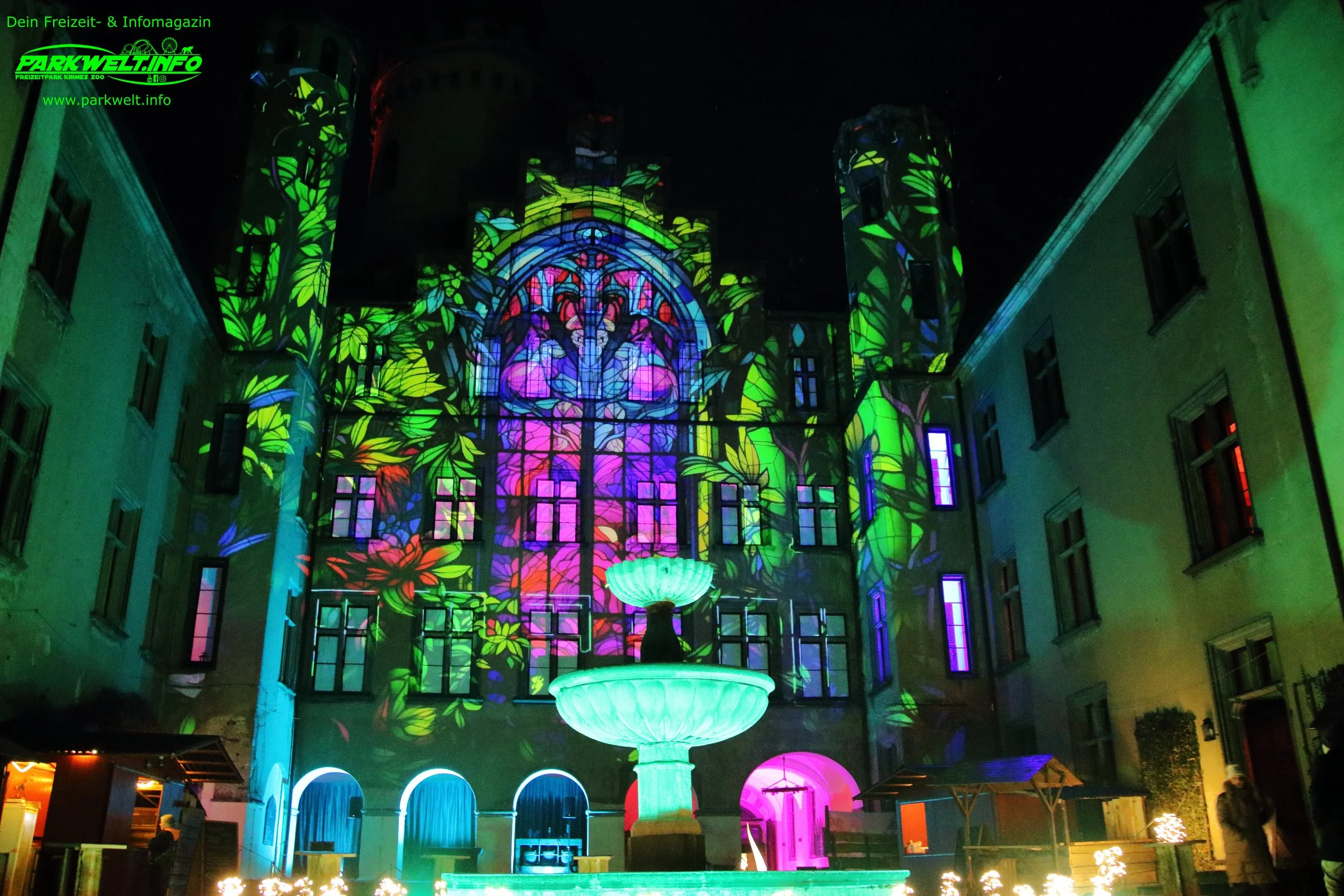 Schloss Arenfels Schlossleuchten Neuwied Bad Hönningen Event Lichter Projektion Familie Ausflug Info 2024 2025 Ausflugsziel News Adresse Parkplatz