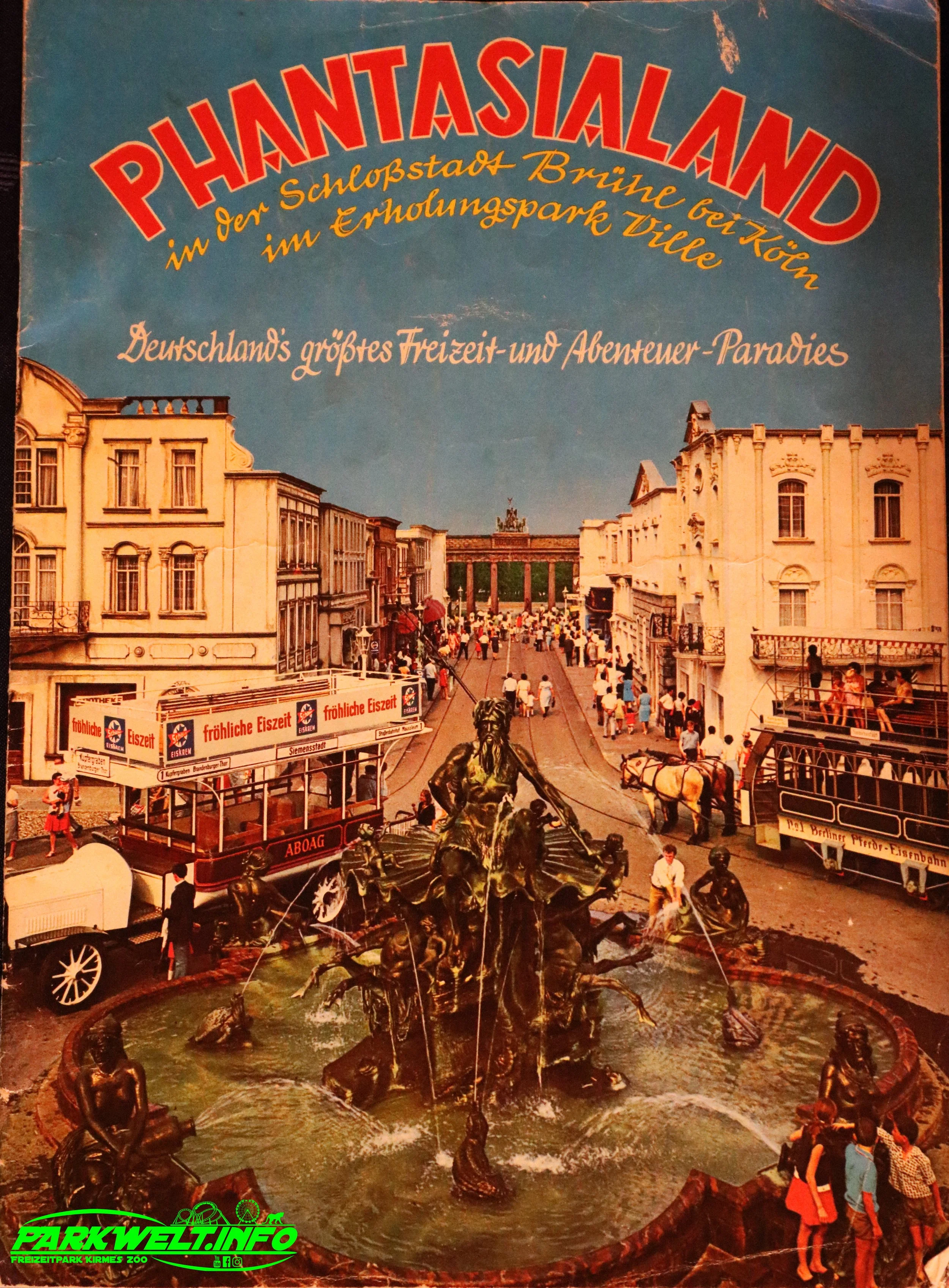 Phantasialand Park Plan 1970 1971 Map Guide history brühl rarität alt damals