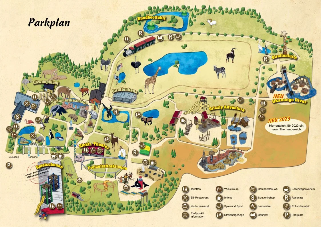 Jaderpark Tierpark Freizeitpark Jade Themepark Achterbahn Wasserbahn Attraktionen Info News Park Plan Map Guide Adresse Fahrgeschäfte Tiere