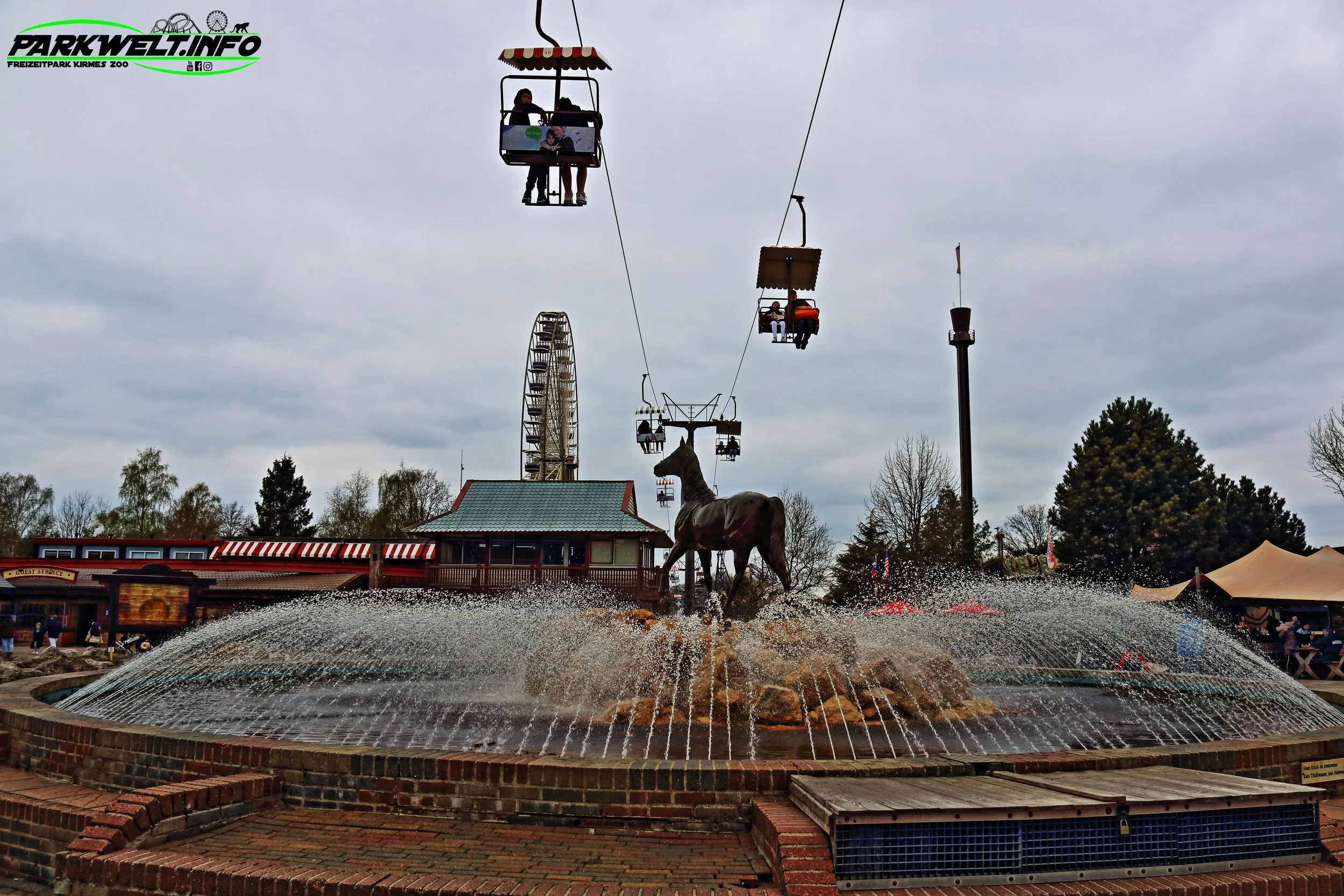 Cable Car Seilbahn Seilbahnbau Attractiepark Slagharen Freizeitpark Themepark Attraktionen Fahrgeschäfte Info Park Plan map guide anfahrt
