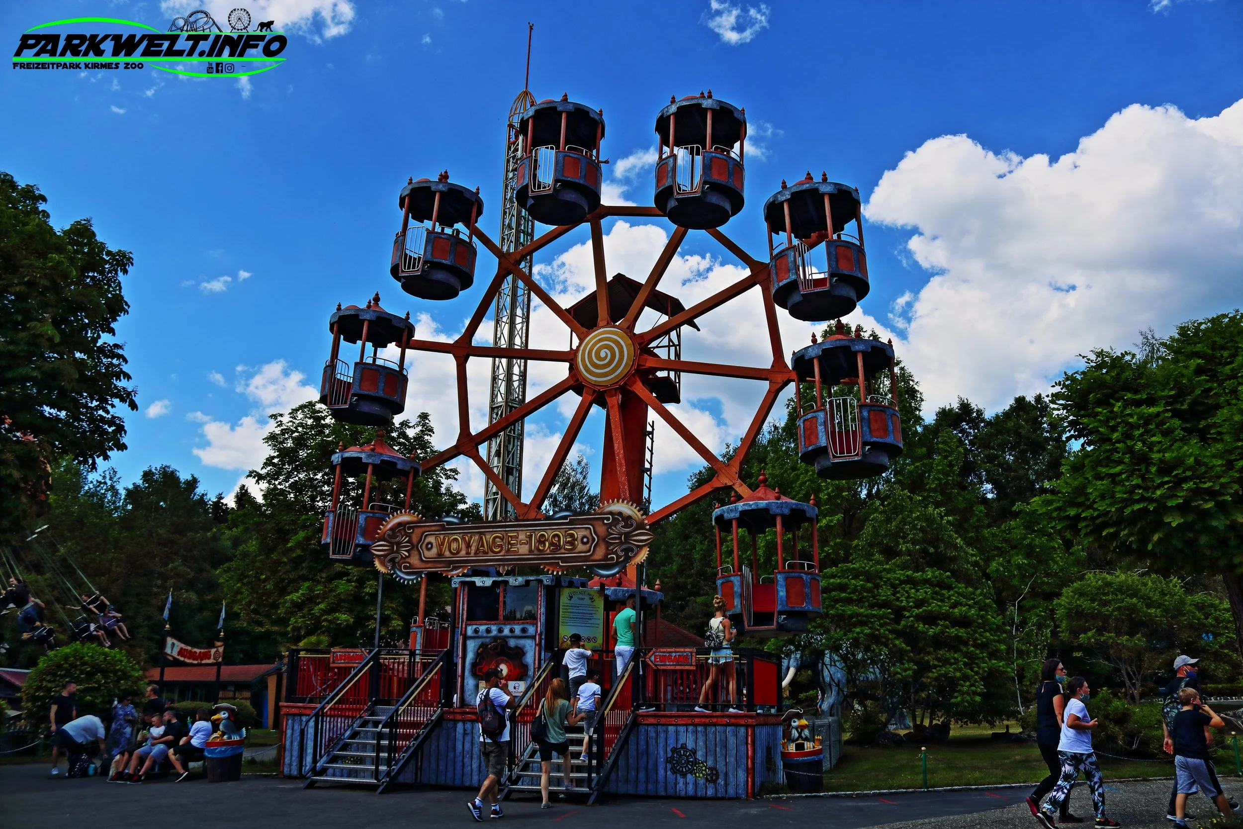 Voyage 1893 Zierer Panoramic Wheel Riesenrad freizeit land Geiselwind freizeitland freizeitpark themepark guide map parkplan anfahrt achterbahn attraktion karussell adresse preise