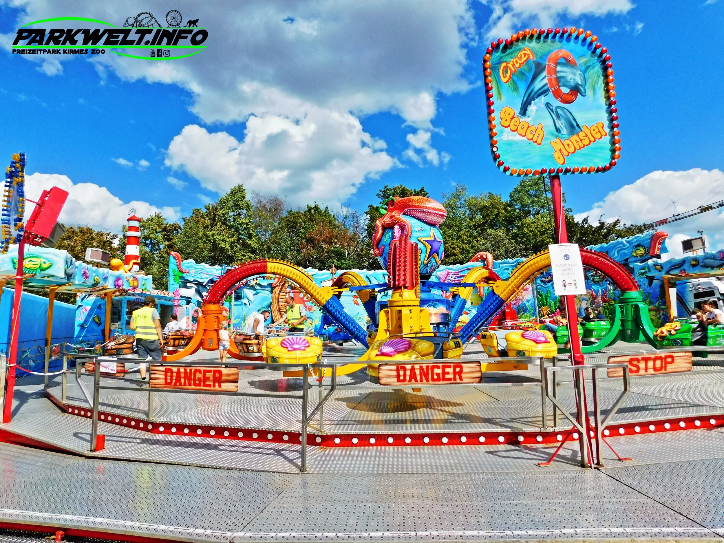 crazy beach monster hoffmann anton schwarzkopf monster 2 Achterbahn Rollercoaster Coaster Kirmes Volksfest Jahrmarkt Attraktion Fahrgeschäft Karussell