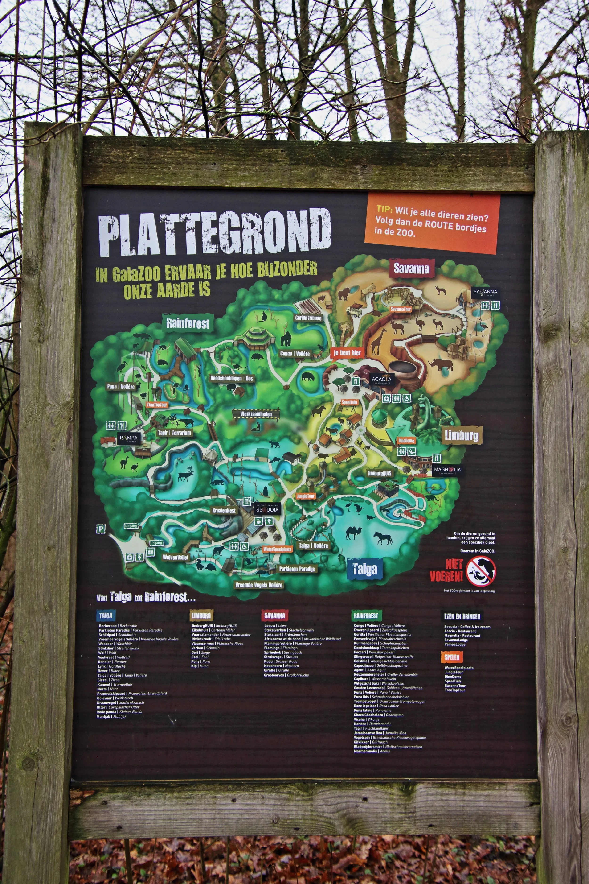 GaiaZoo Gaia zoo Tiere Niederlande Holland Tierpark Kerkrade Info Adresse Anfahrt Parkplatz Tiere Park Plan map guide