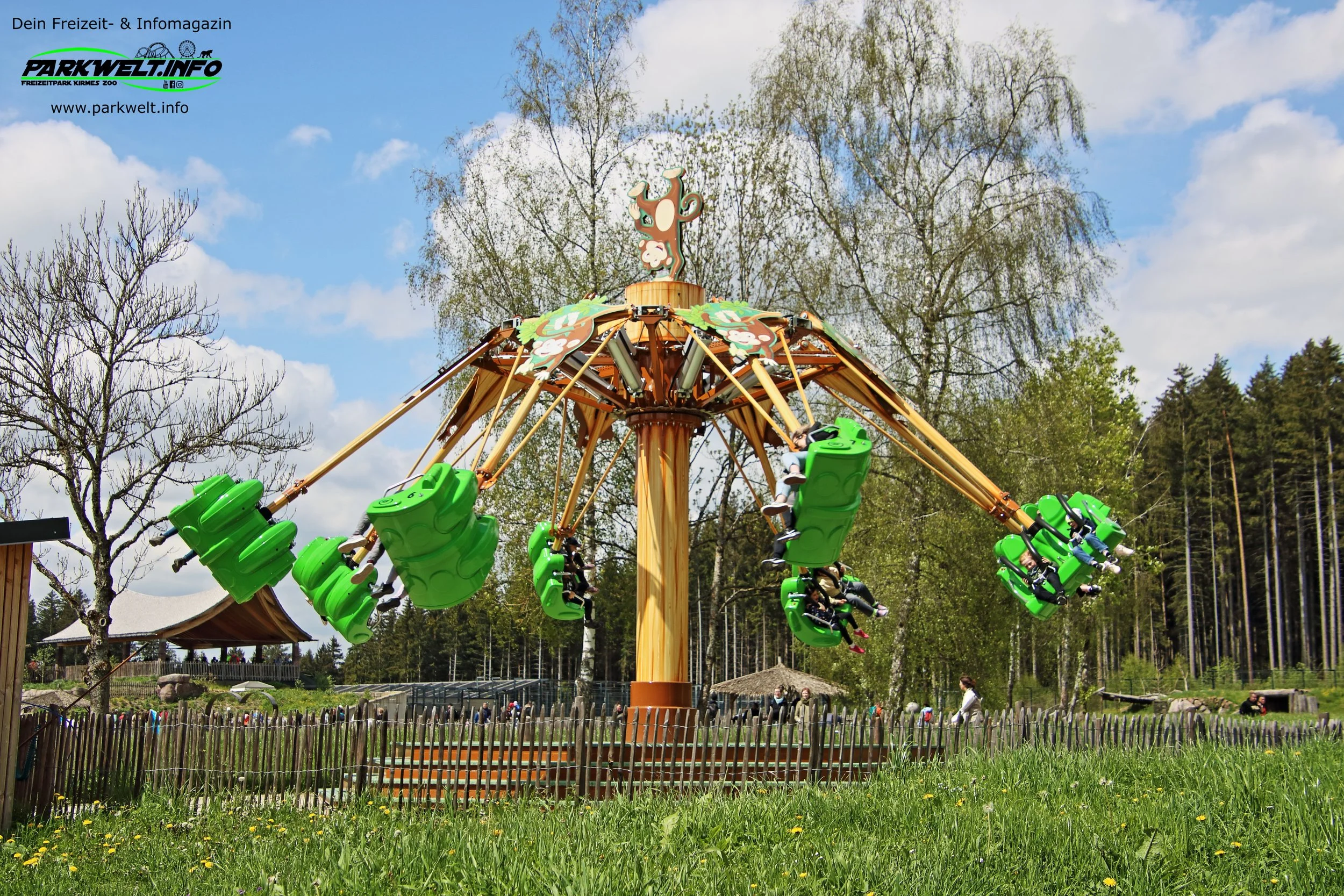 Affenflieger SBF Visa Kidsmania Tatzmania Löffingen Freizeitpark Themepark Wildpark Baden Württemberg Attraktionen Fahrgeschäfte Achterbahn Rollercoaster Info Preise Öffnungszeiten Adresse Anfahrt Parkplatz