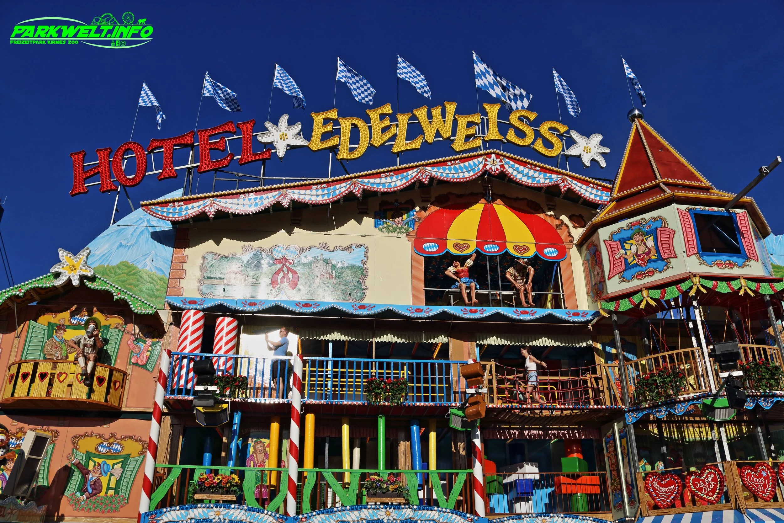 Hotel Edelweiss Rene Rasch Laufgeschäft Fun Hous Dietz Spaßfabrik Kirmes Volksfest