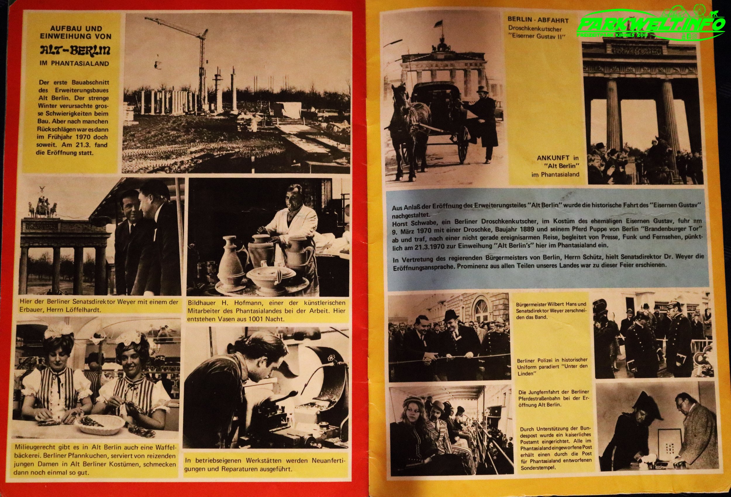 Phantasialand Park Plan 1970 1971 Map Guide history brühl rarität alt damals