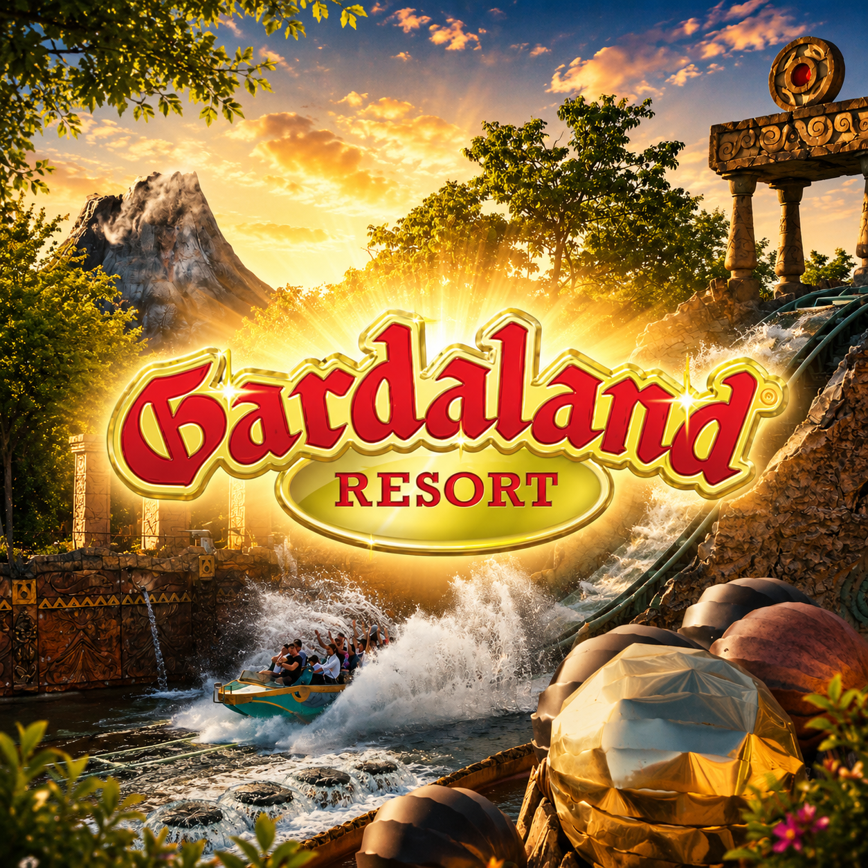 Das Gardaland Resort am Gardasee zählt zu den beliebtesten Freizeitresorts Europas. Besucher erwarten spektakuläre Achterbahnen, Familienattraktionen, aufwendig gestaltete Themenwelten