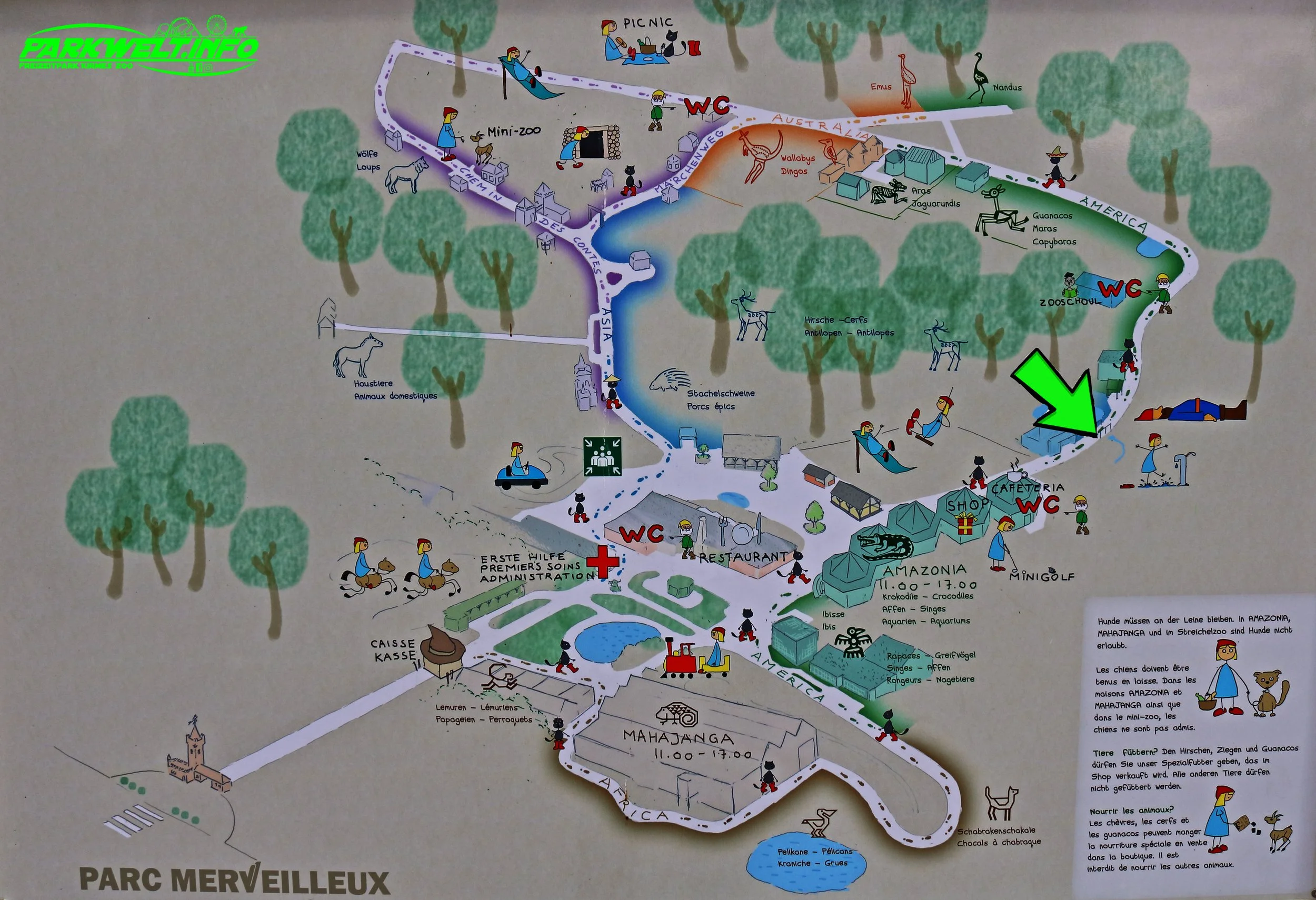 Wasserspielplatz Kinder Wasser Spaß Parc Merveilleux Tierpark Zoo Bettembourg Luxemburg Luxembourg Freizeitpark Themepark Größter Tropenhaus Ausflugsziel Familie Kinder Attraktionen Fahrgeschäfte