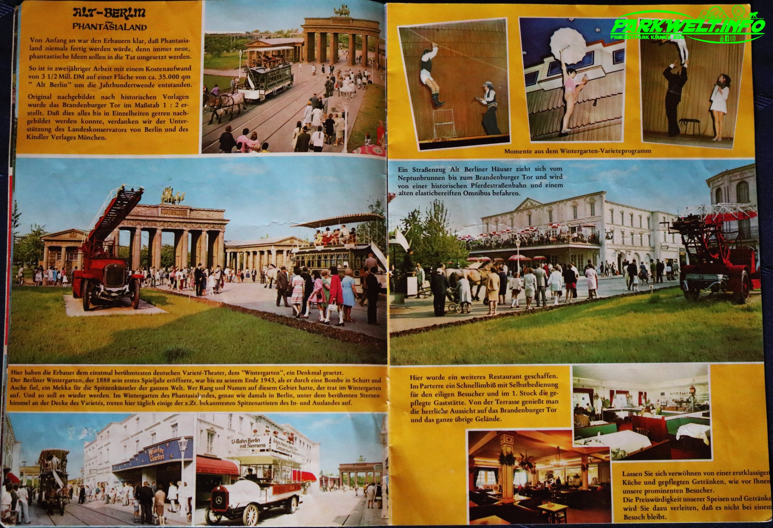 Phantasialand Park Plan 1970 1971 Map Guide history brühl rarität alt damals