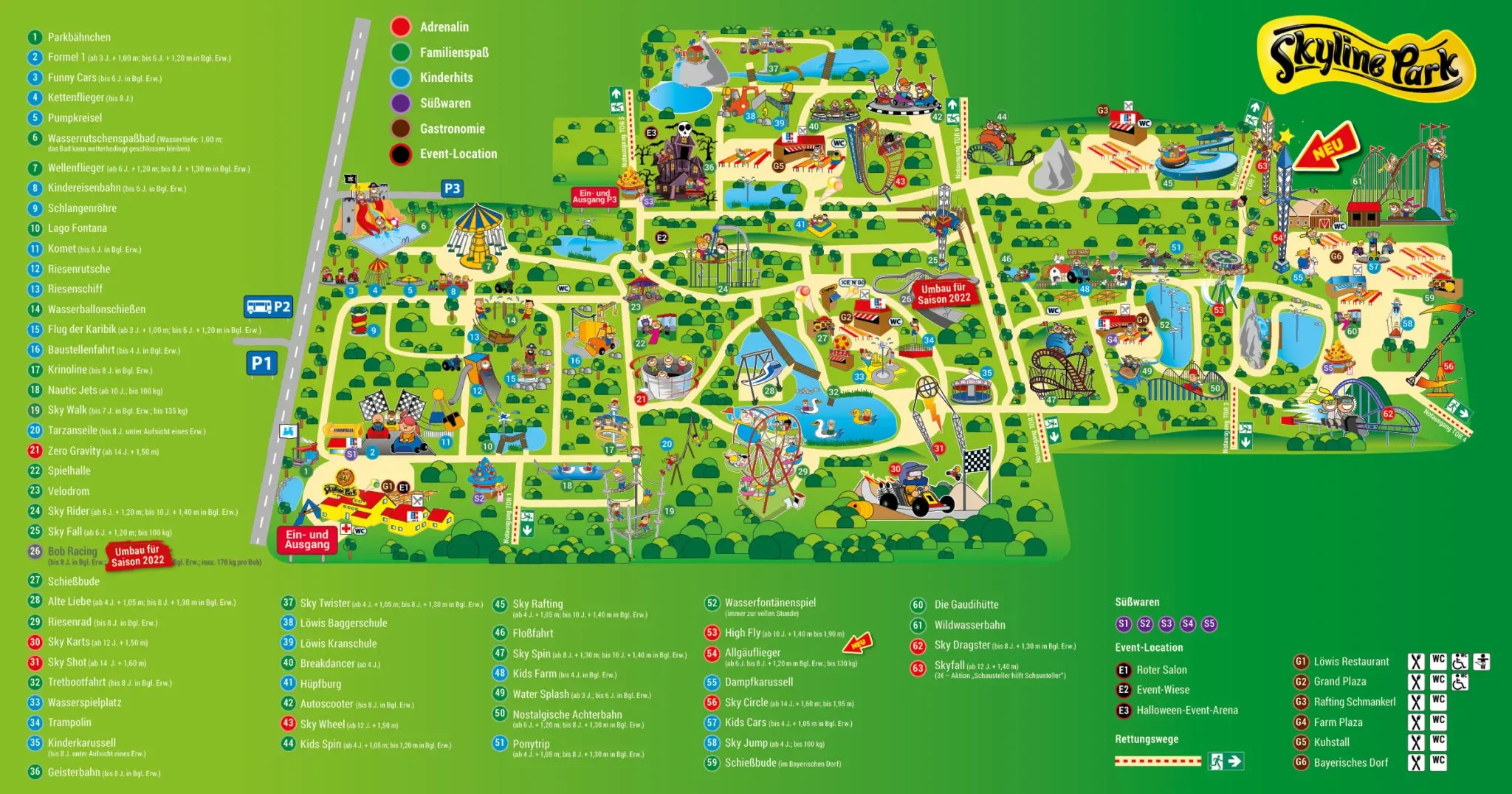 Allgäu Skyline Park, Skyline Park Bad Wörishofen, Bayerns größter Freizeitpark, Skyline Park Bilder, Skyline Park Fotos, Skyline Park Attraktionen, Skyline Park Achterbahnen, Skyline Park Fahrgeschäfte, Skyline Park Übersicht