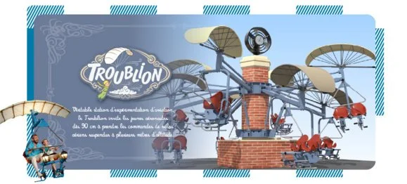 Troublion im Parc du Petit Prince – Zamperla Magic Bikes Neuheit in Frankreich