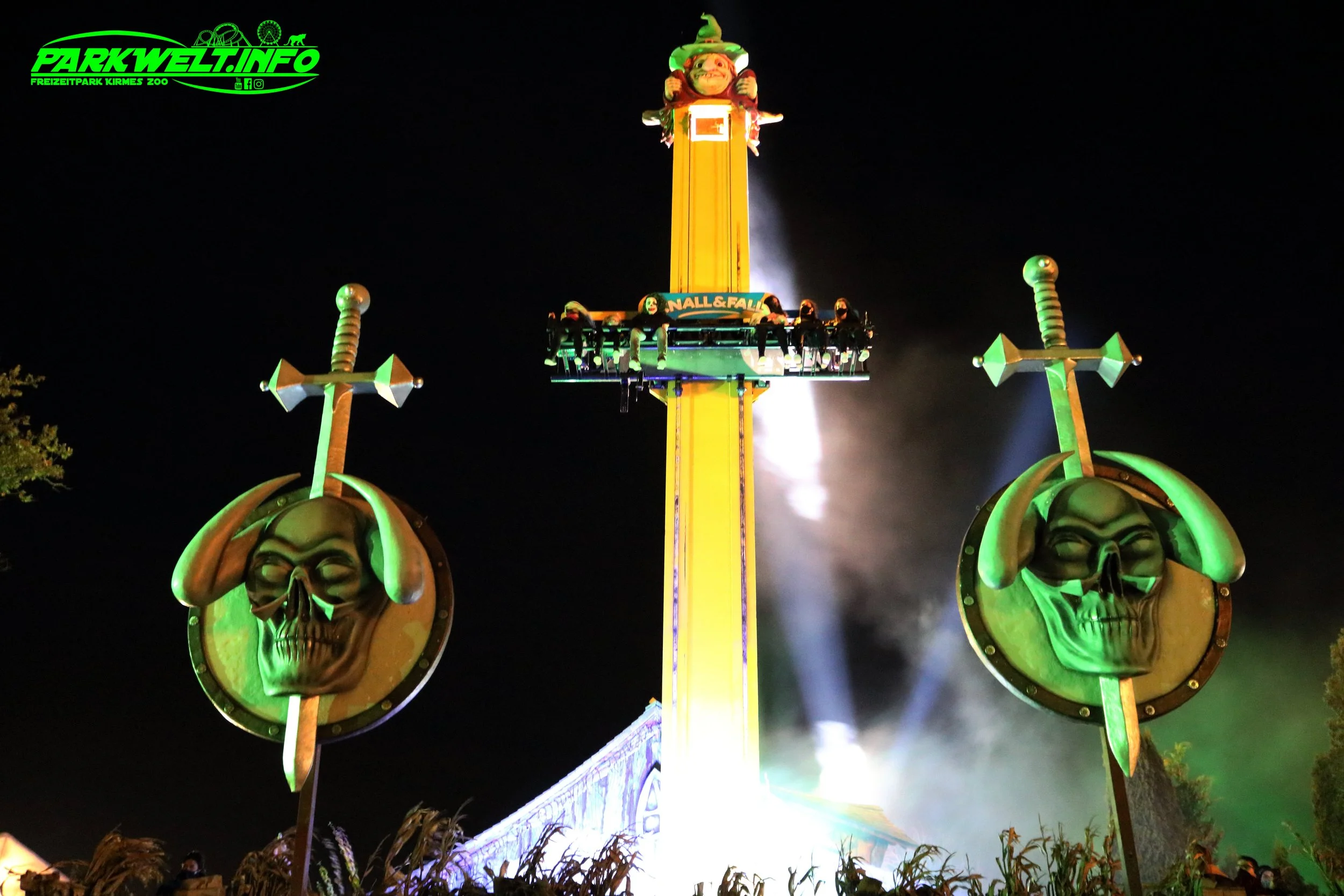 Knall und Fall Free Fall Tower ABC Rides Freefall Taunus Wunderland Freizeitpark