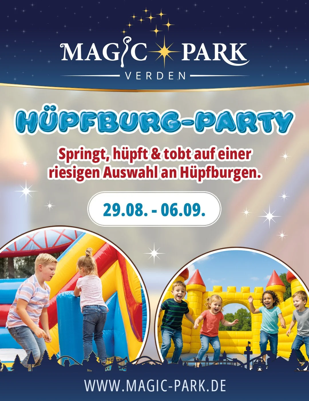 Neun Tage Hüpfspaß: Große Hüpfburg-Party im Magic Park Verden