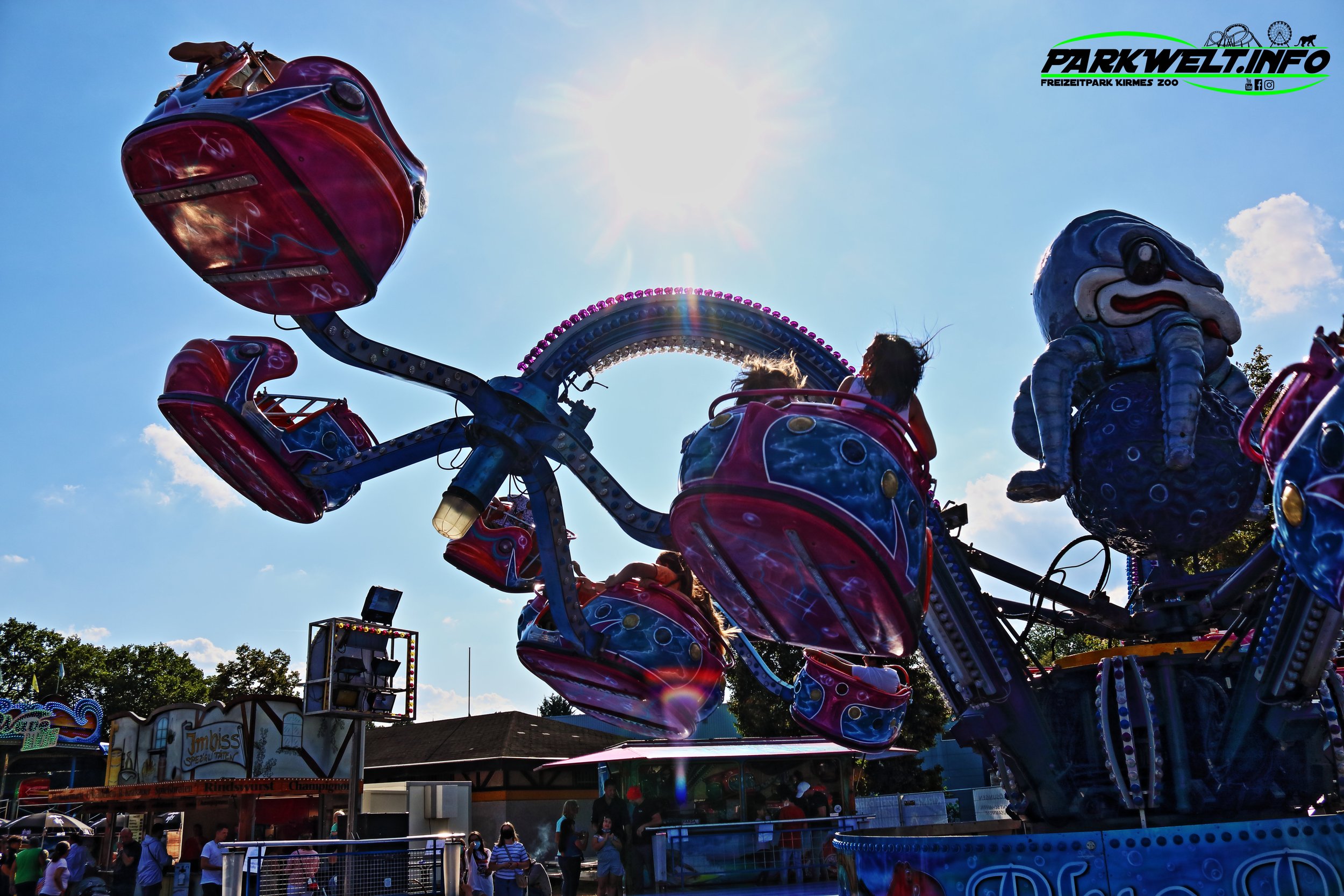 Blue Power Polyp Sascha Bauermeister Bakker Coaster Kirmes Volksfest Jahrmarkt Attraktion Fahrgeschäft Karussell  Daten Infos Technische