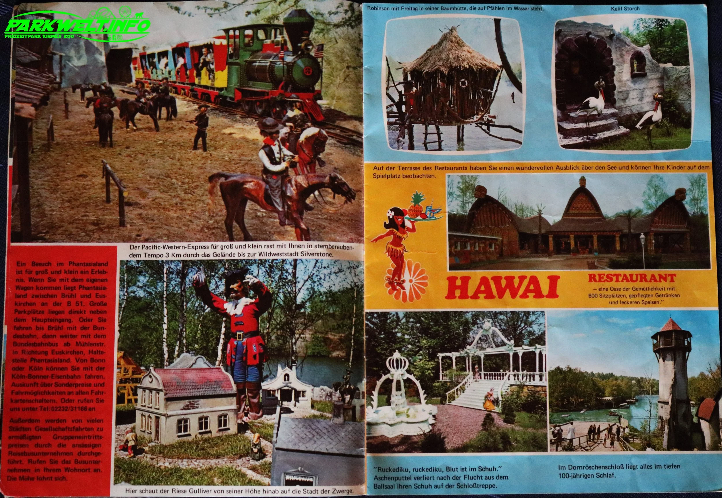Phantasialand Park Plan 1970 1971 Map Guide history brühl rarität alt damals