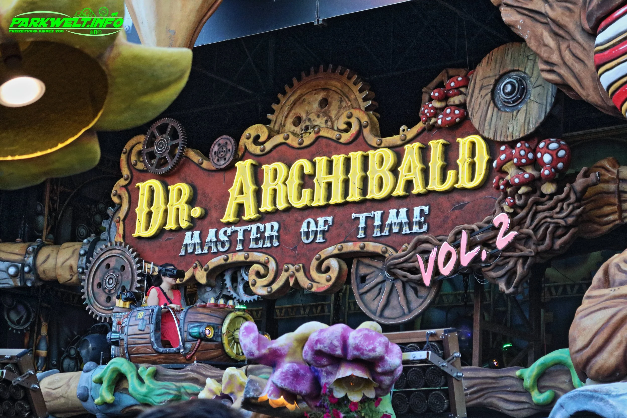 Dr Archibald Master of Time Greier VR Geisterbahn Mack Rides Volksfest Kirmes  Geisterhotel Abenteuer