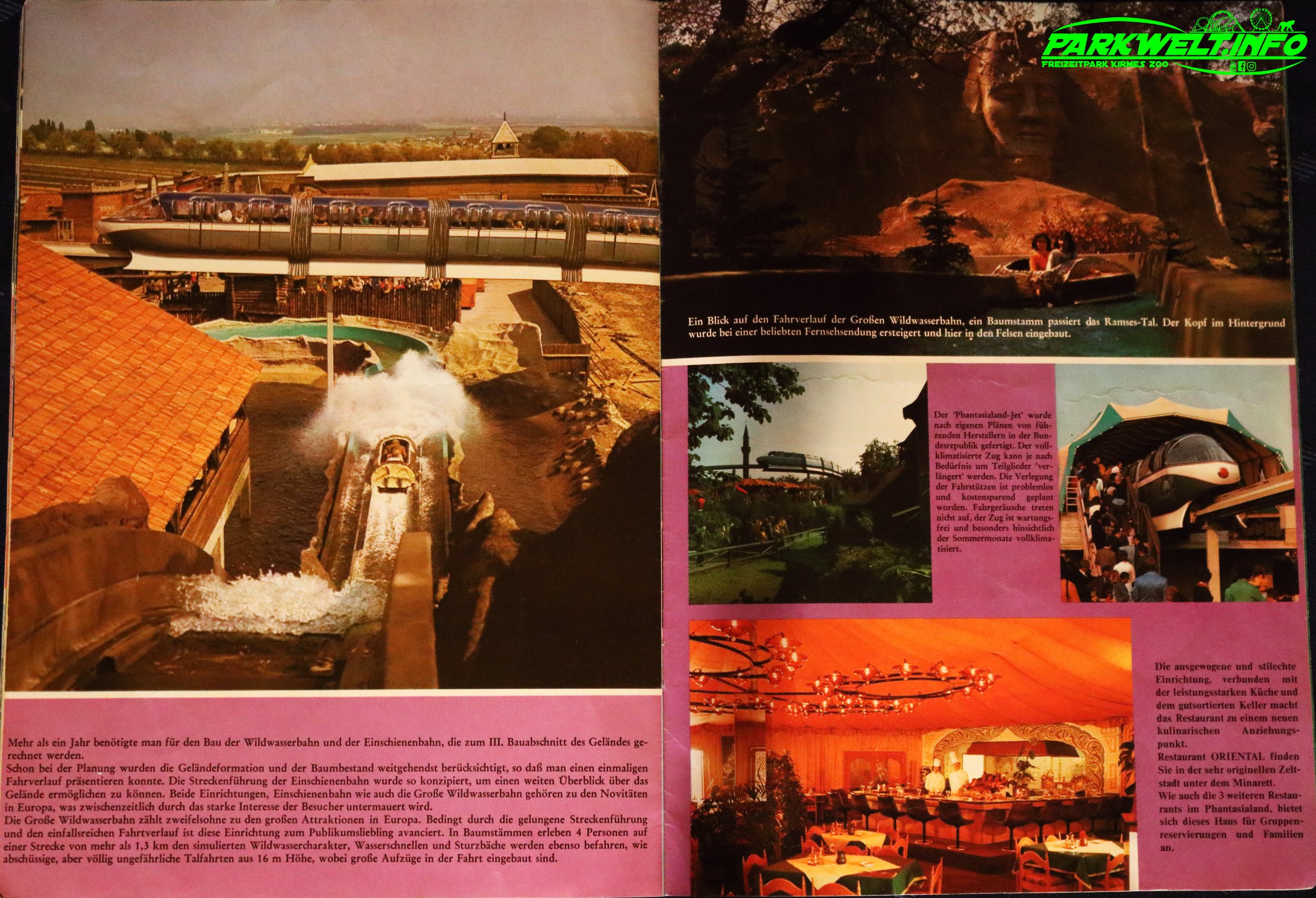 Phantasialand Park Plan 1970 1971 Map Guide history brühl rarität alt damals