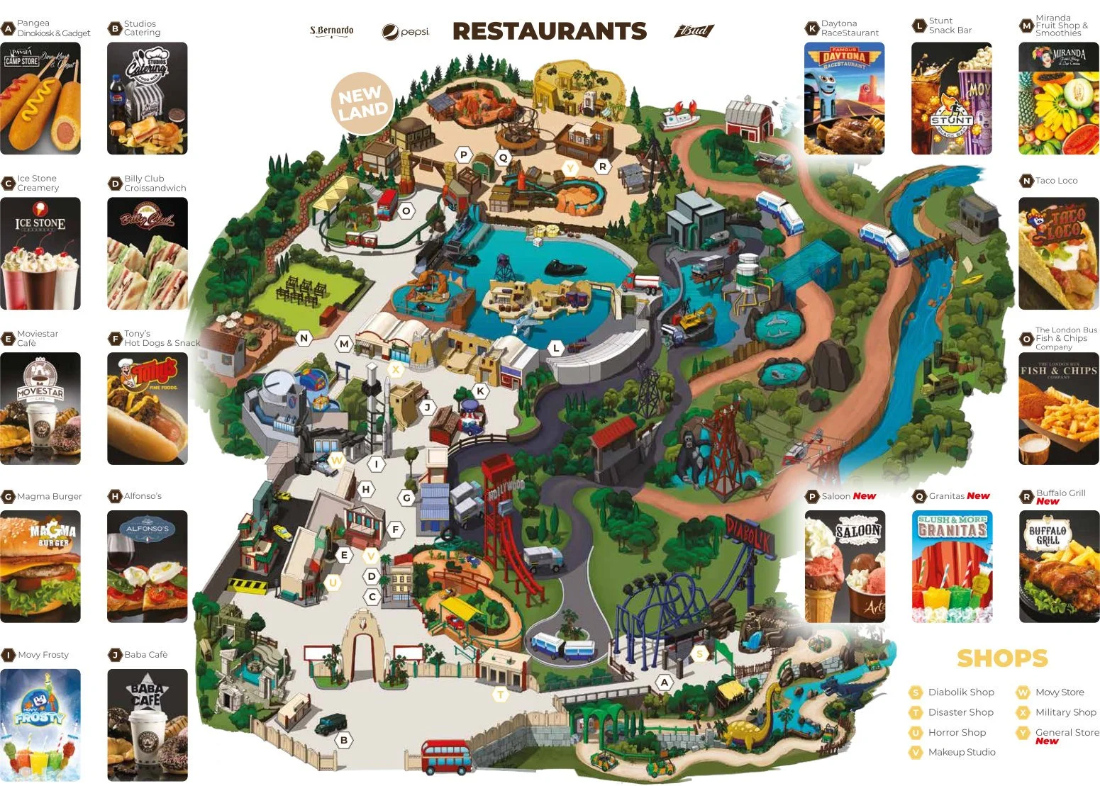Parkplan Movieland Park – Alle Attraktionen im Freizeitpark am Gardasee entdecken