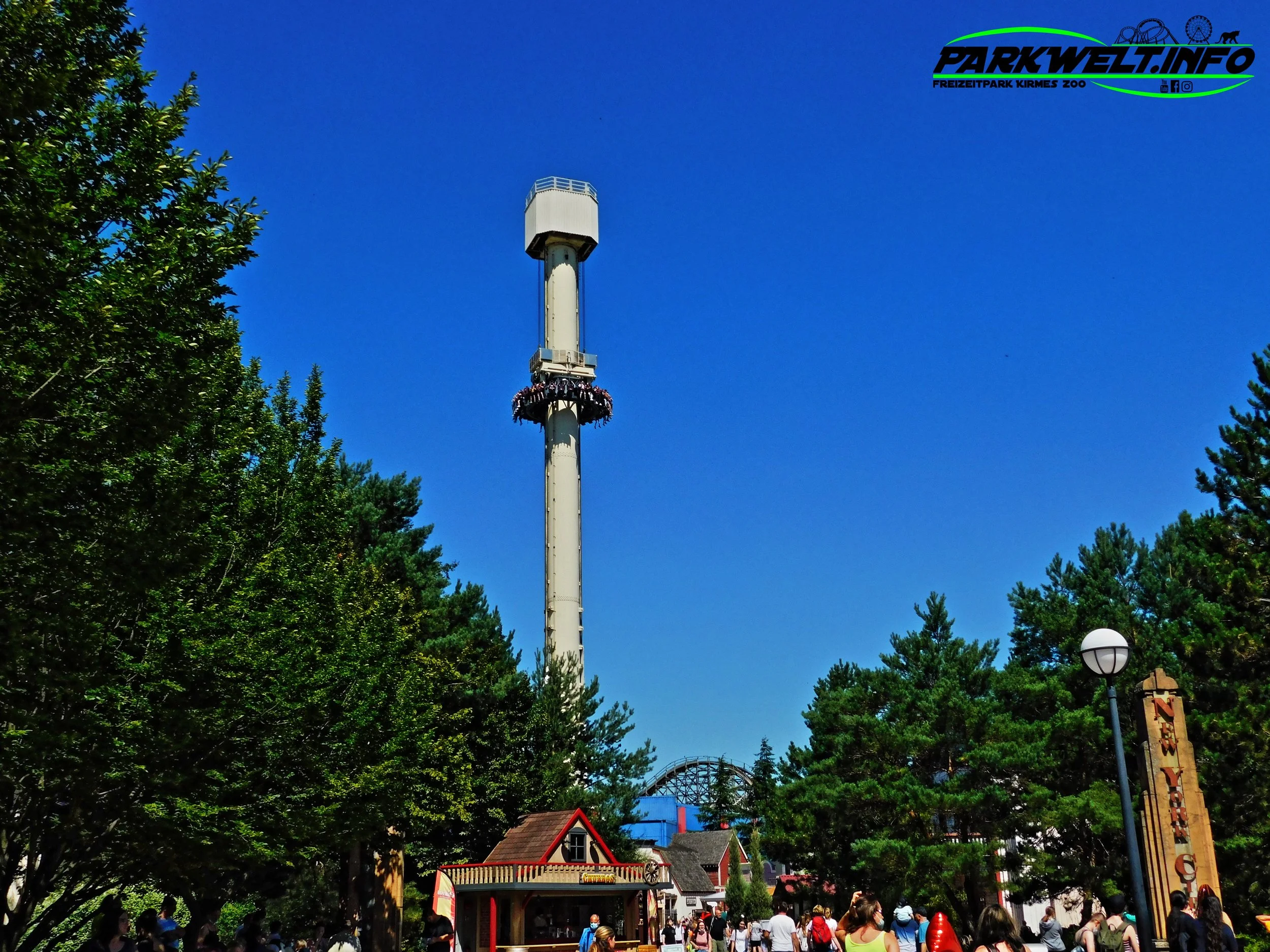 the high fall intamin free fall tower freefall movie park freizeitpark themepark filmpark bottrop germany achterbahn attraktionen info