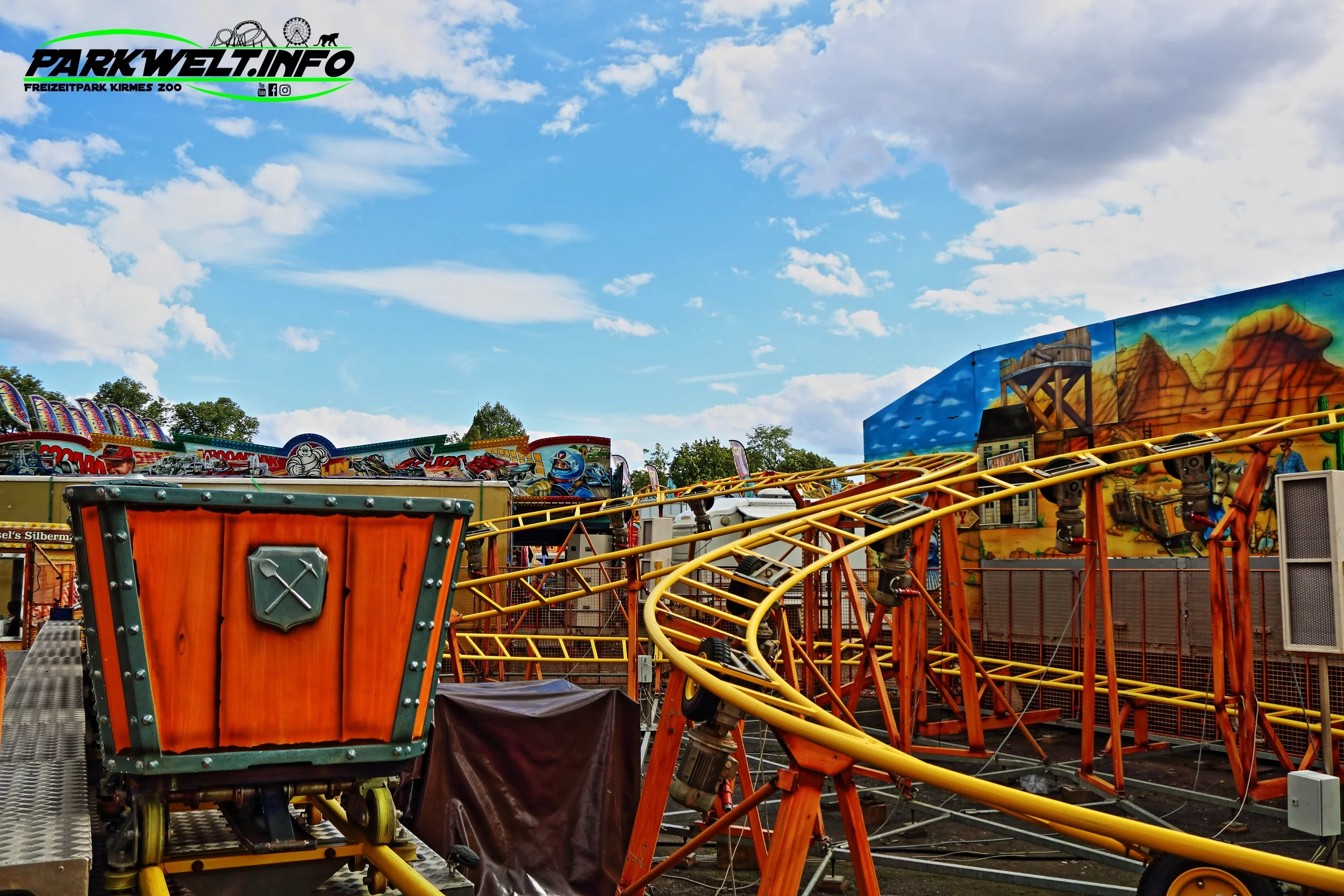 Silbermine issel strünk sbf visa mini achterbahn coaster  Coaster Kirmes Volksfest Jahrmarkt Attraktion Fahrgeschäft Karussell  Daten Infos Technische