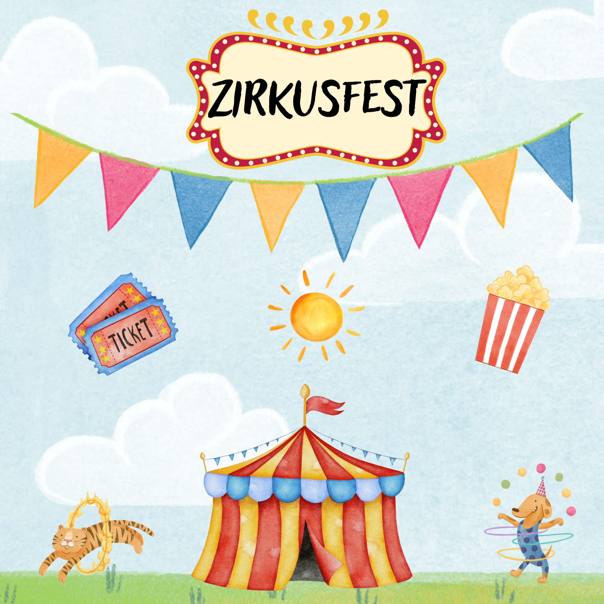 Komplett-Set Kindergeburtstag Zirkus PDF