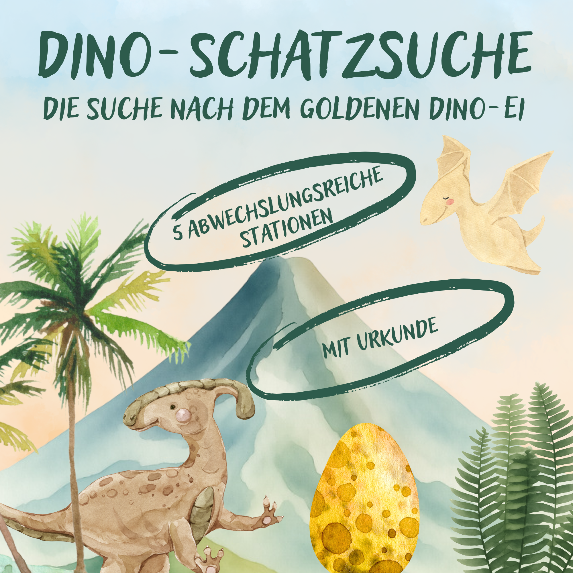 Dino Schatzsuche Kindergeburtstag PDF