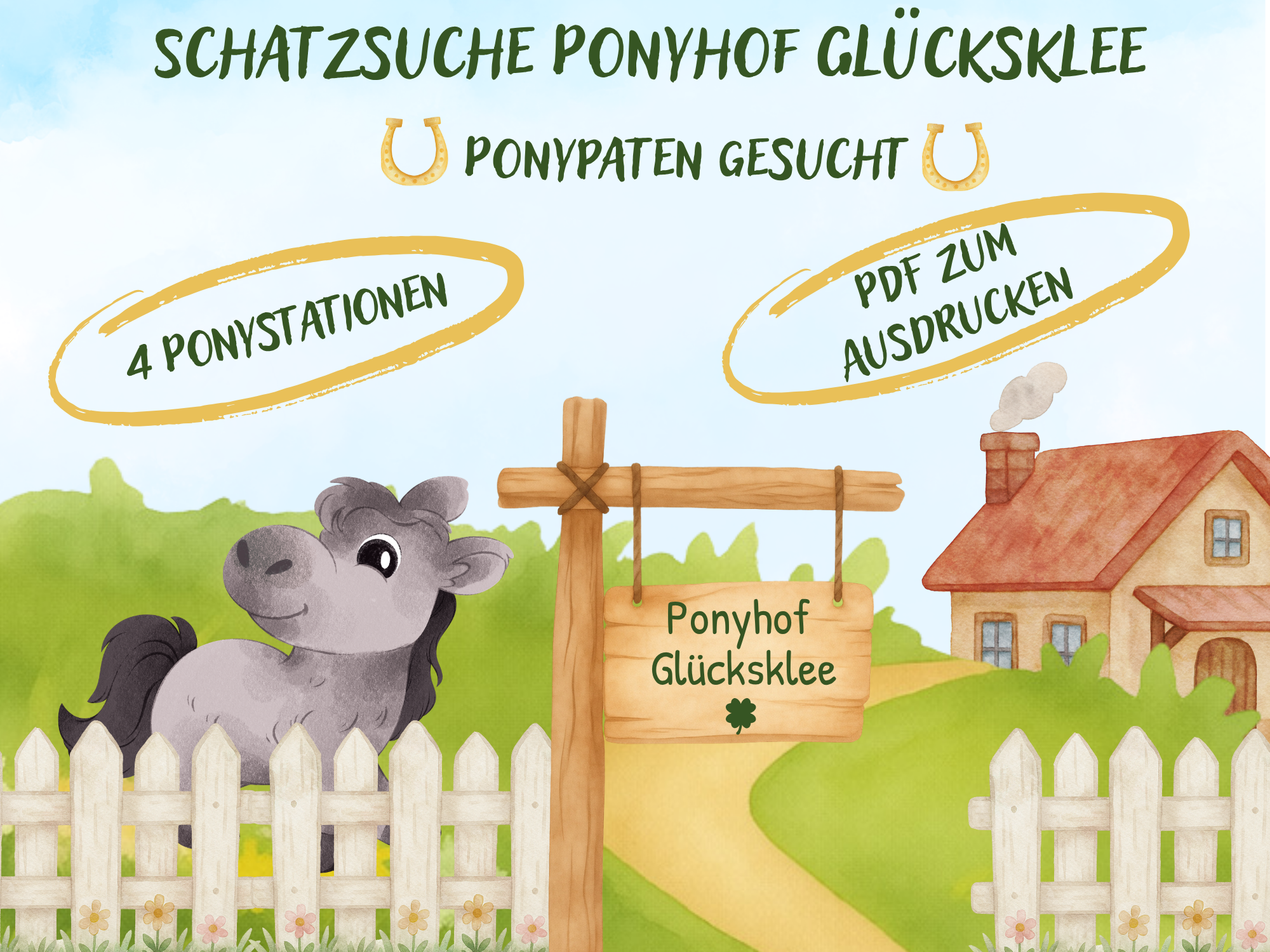 Pony Schatzsuche Kindergeburtstag PDF