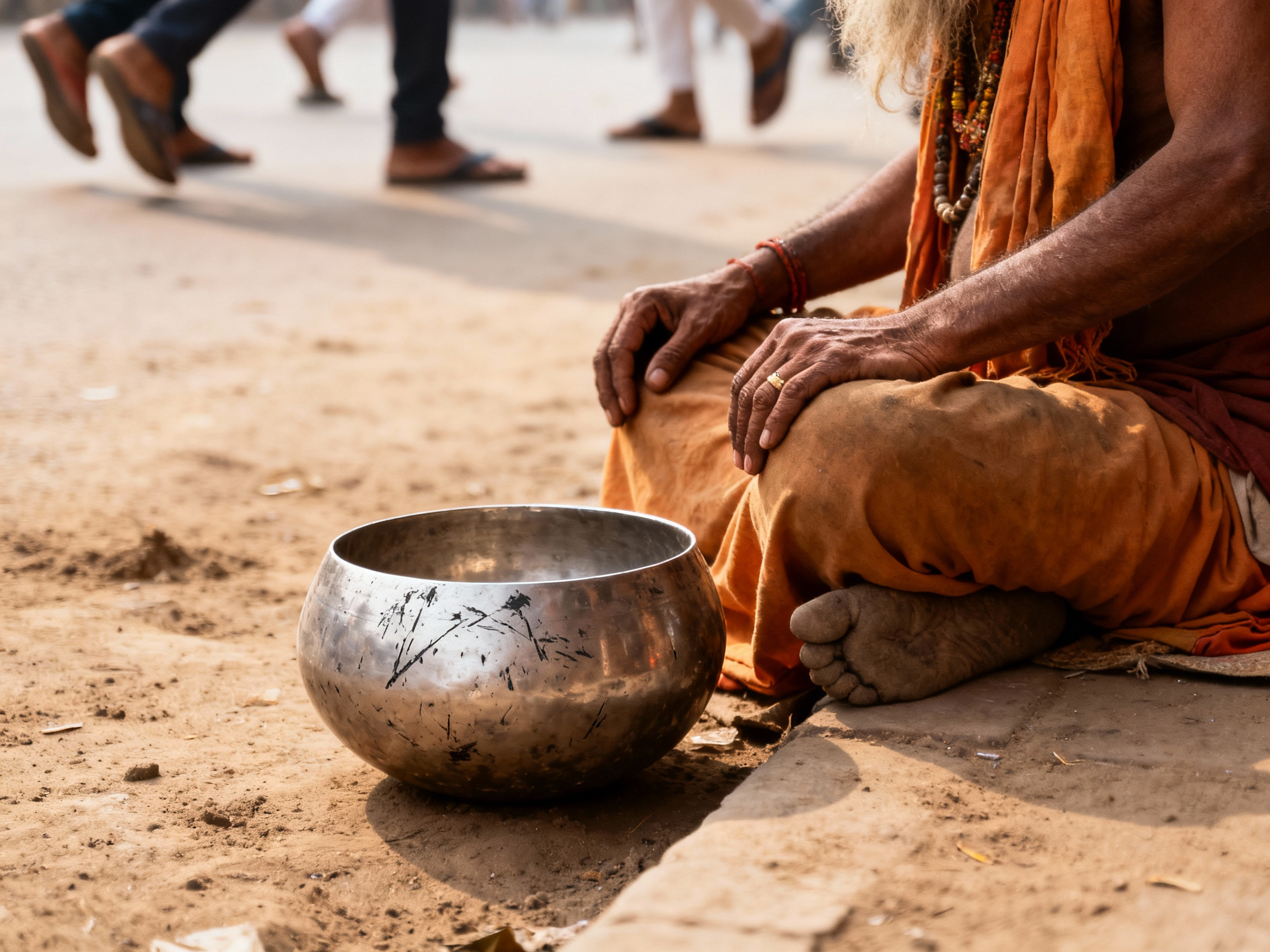 Moment de calme et de recueillement en Inde