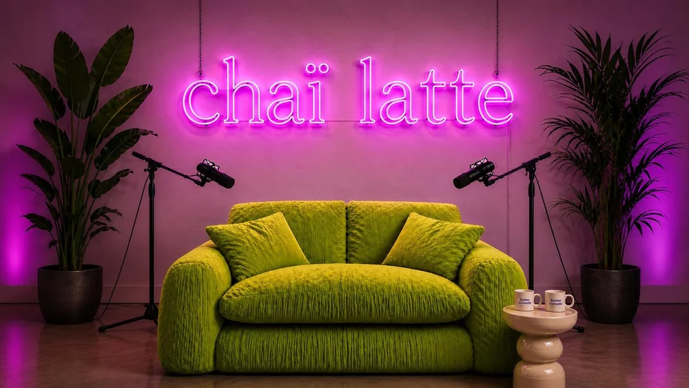 Tiphaine Lamblin, Cinzia et Eli sur le plateau du podcast Chaï Latte de Sister Conseils, épisode 3 sur la première rupture amoureuse