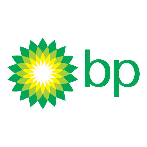 BP logo with a green and yellow flower-like symbol next to the letters 'bp' in green.