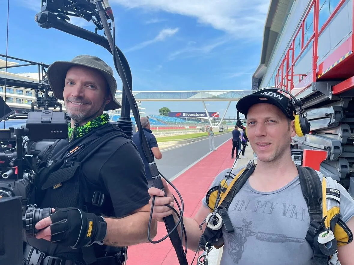 Great race today at @silverstonecircuit. Congrats @lewishamilton on a record ninth win. To celebrate here&rsquo;s a throwback pic to filming at Silverstone two years ago with @directorsteveurbano and @bentaggartcoach doing the day job. Filming for @a