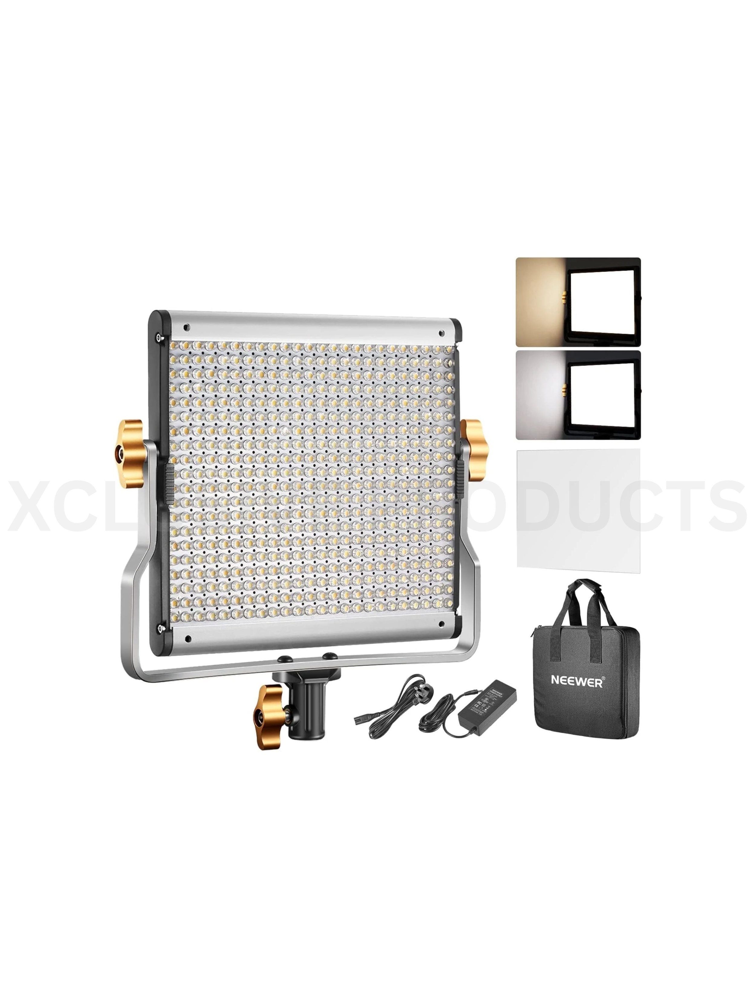 NEEWER Dimmable Bi-color LED with U Bracket 480 LED Beads 3200-5600K CRI 96+
