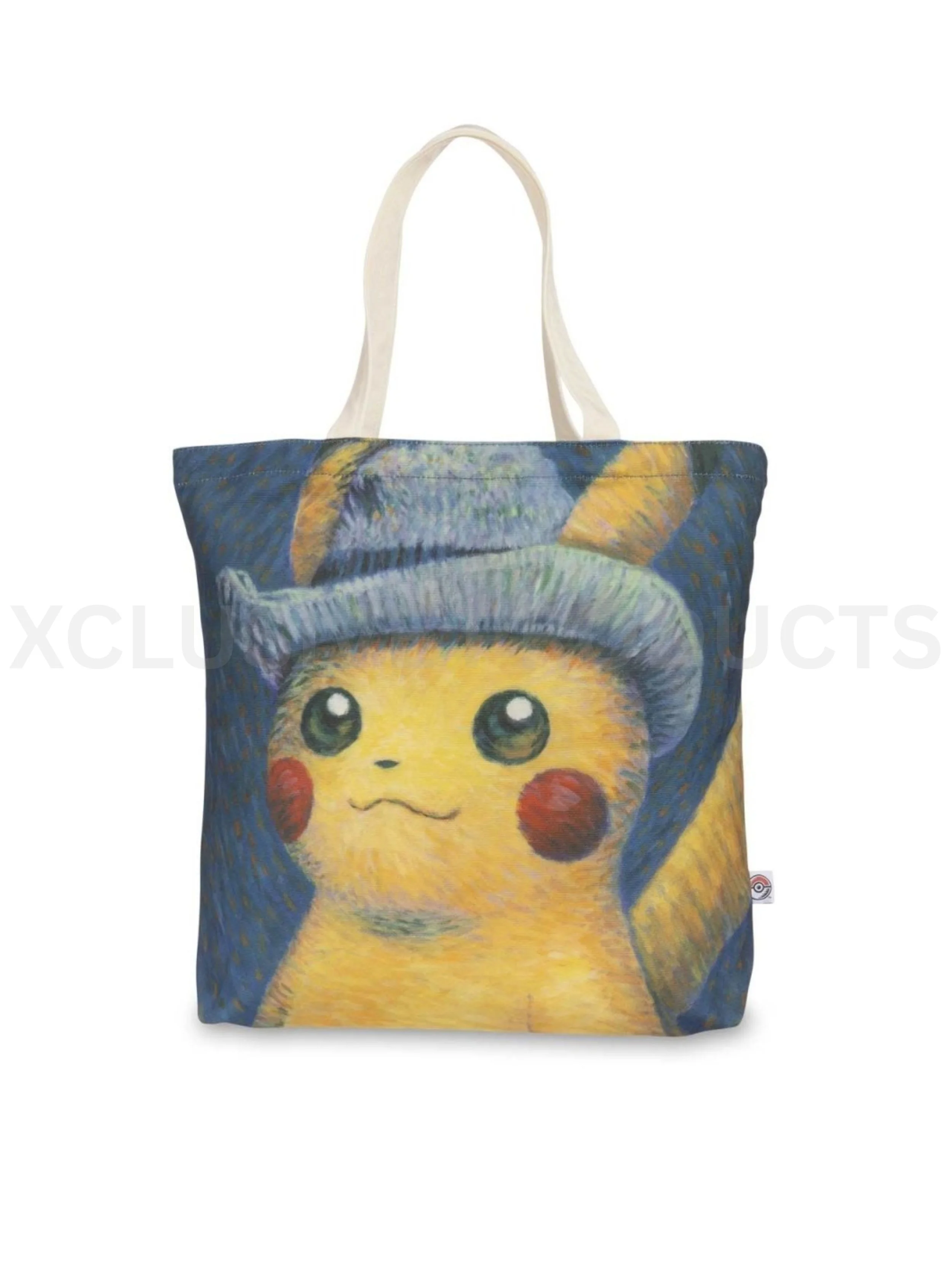 Pokemon x Van Gogh Museum Pikachu Grey Felt Hat Tote Bag