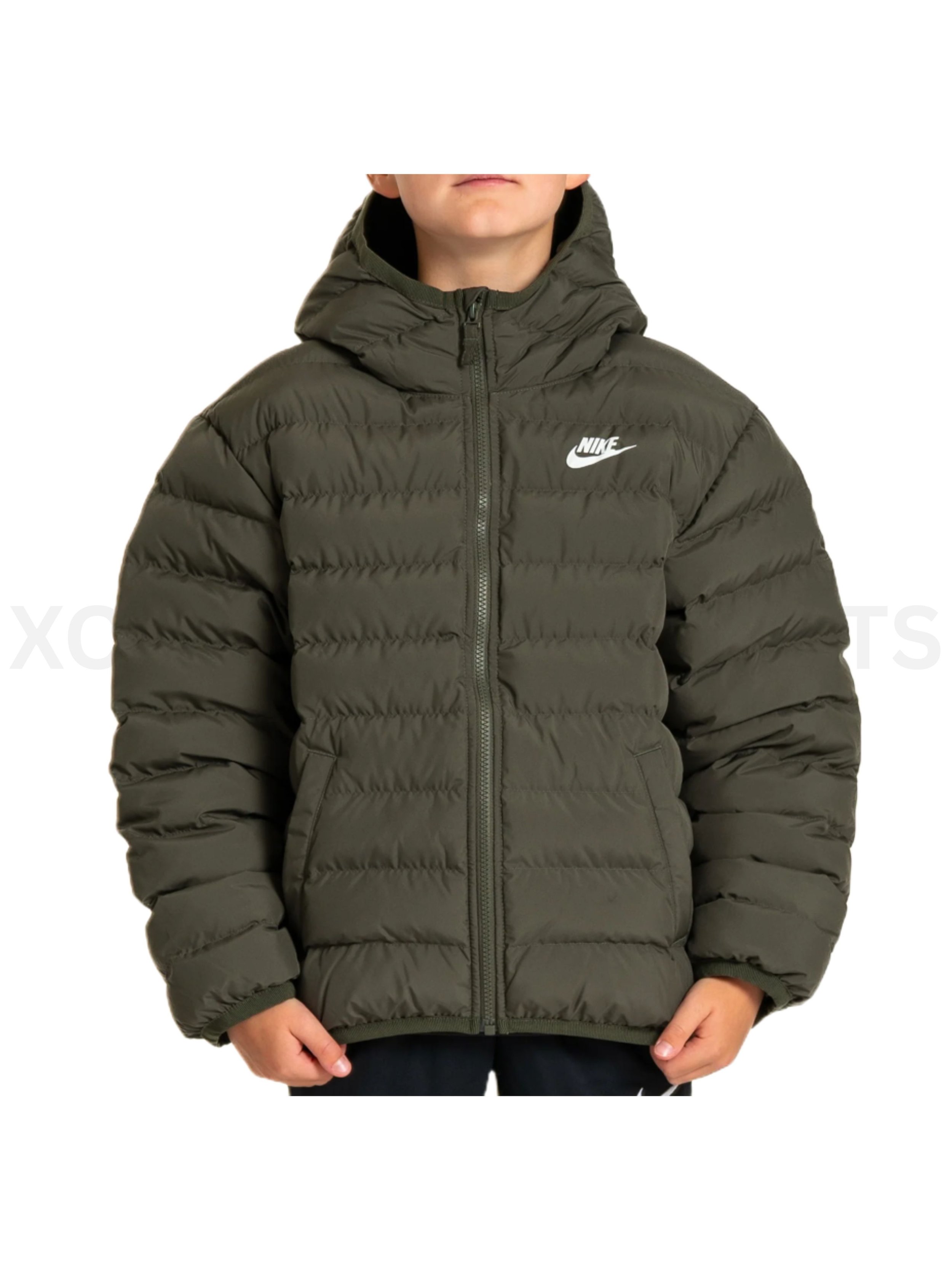 Nike Big Kid's Puffer Jacket - Khaki - FD2845-325 - Size Large