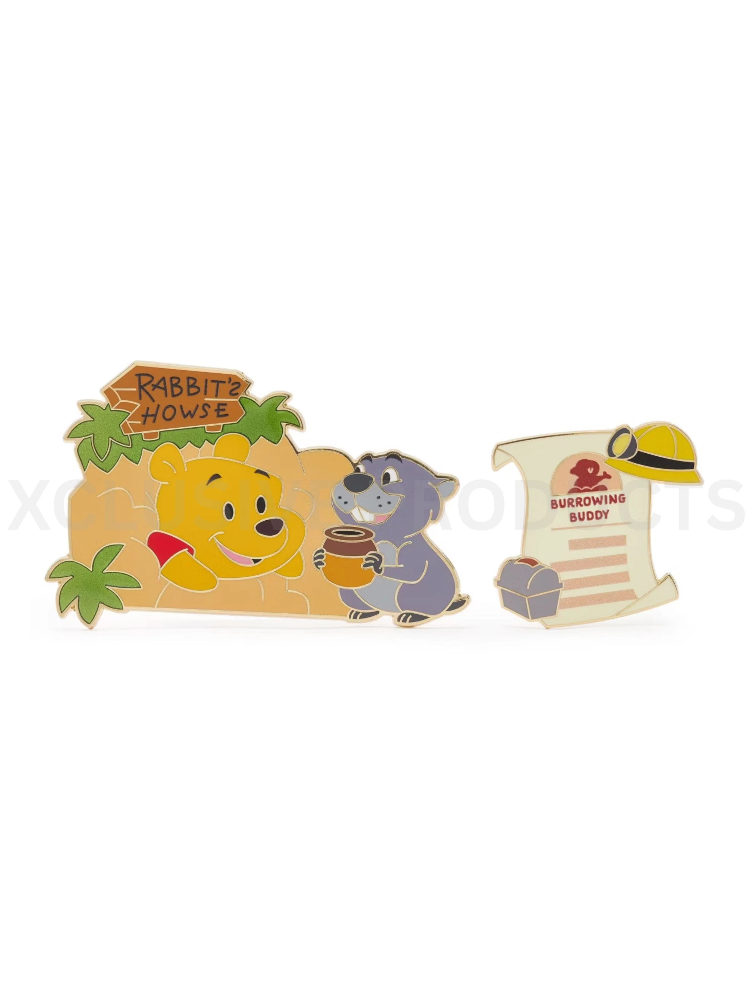Winnie the Pooh and Gopher Limited Release Pin Set Hundred Acre Wood Series 11/12