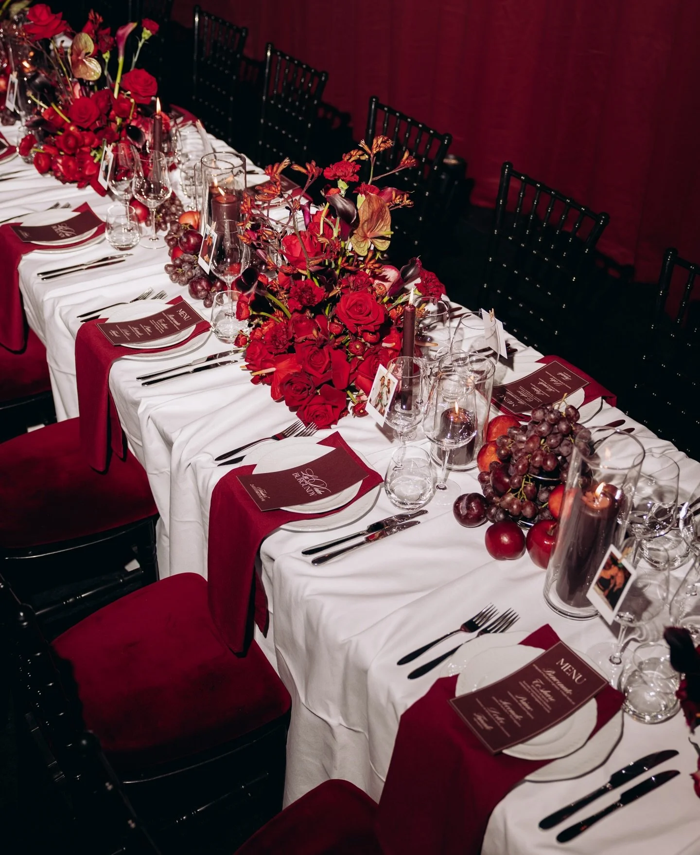 One last look at la dolce burgundy 💃🏽🌹🍾🍝 #ladolceburgundy