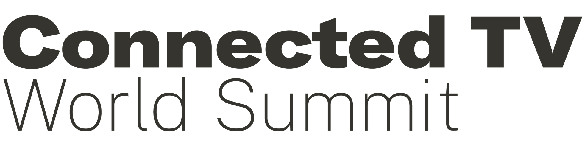 Connected TV World Summit logo in black text.