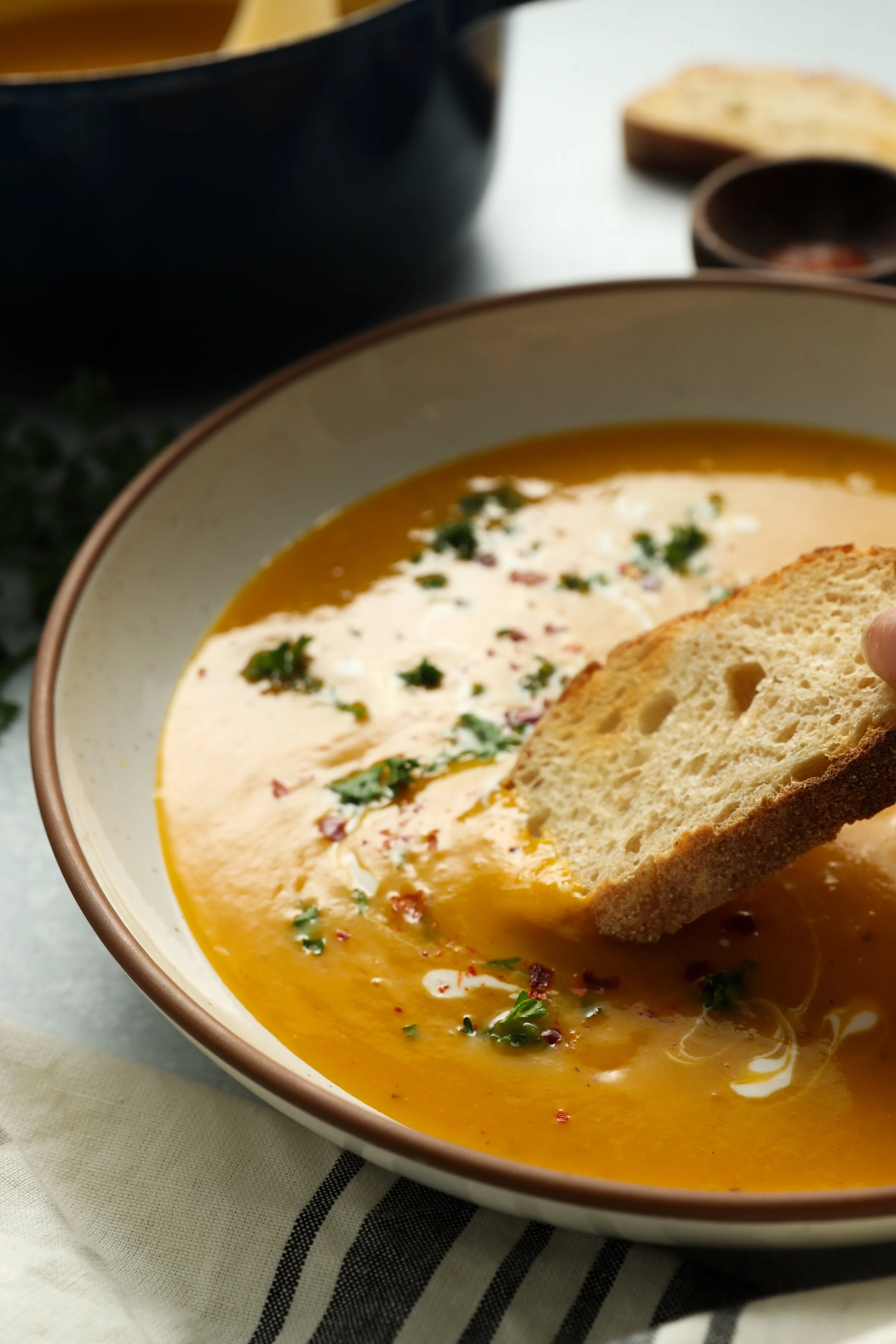 Roasted Butternut Squash and Pumpkin Soup (Creamy, Vegan &amp; Easy Fall Recipe)