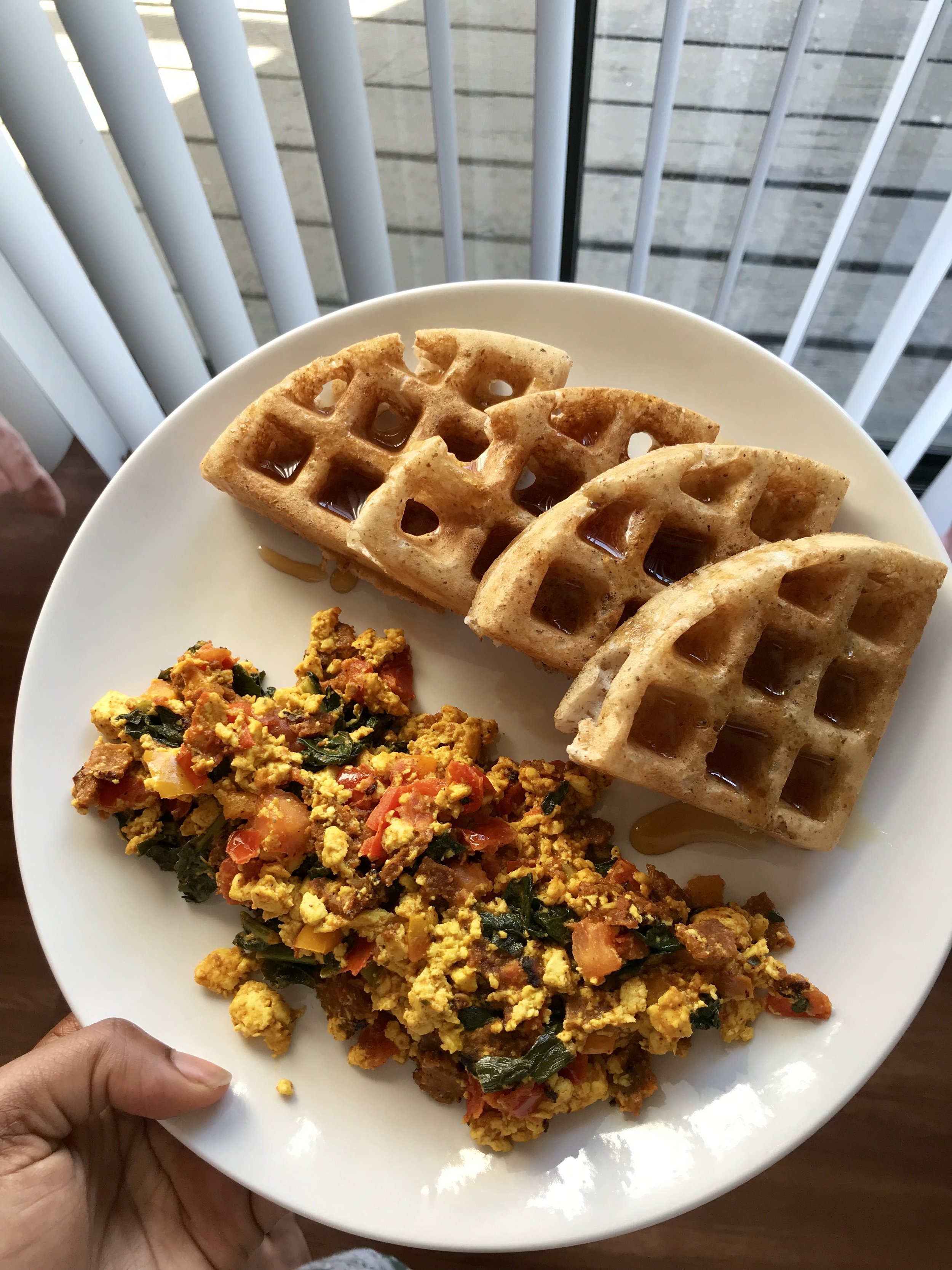 Quick &amp; Easy Savory Tofu Scramble (Vegan High-Protein Breakfast)