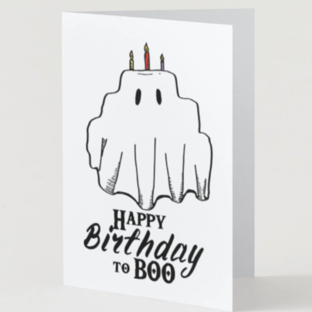 Sheet Ghost Birthday Card