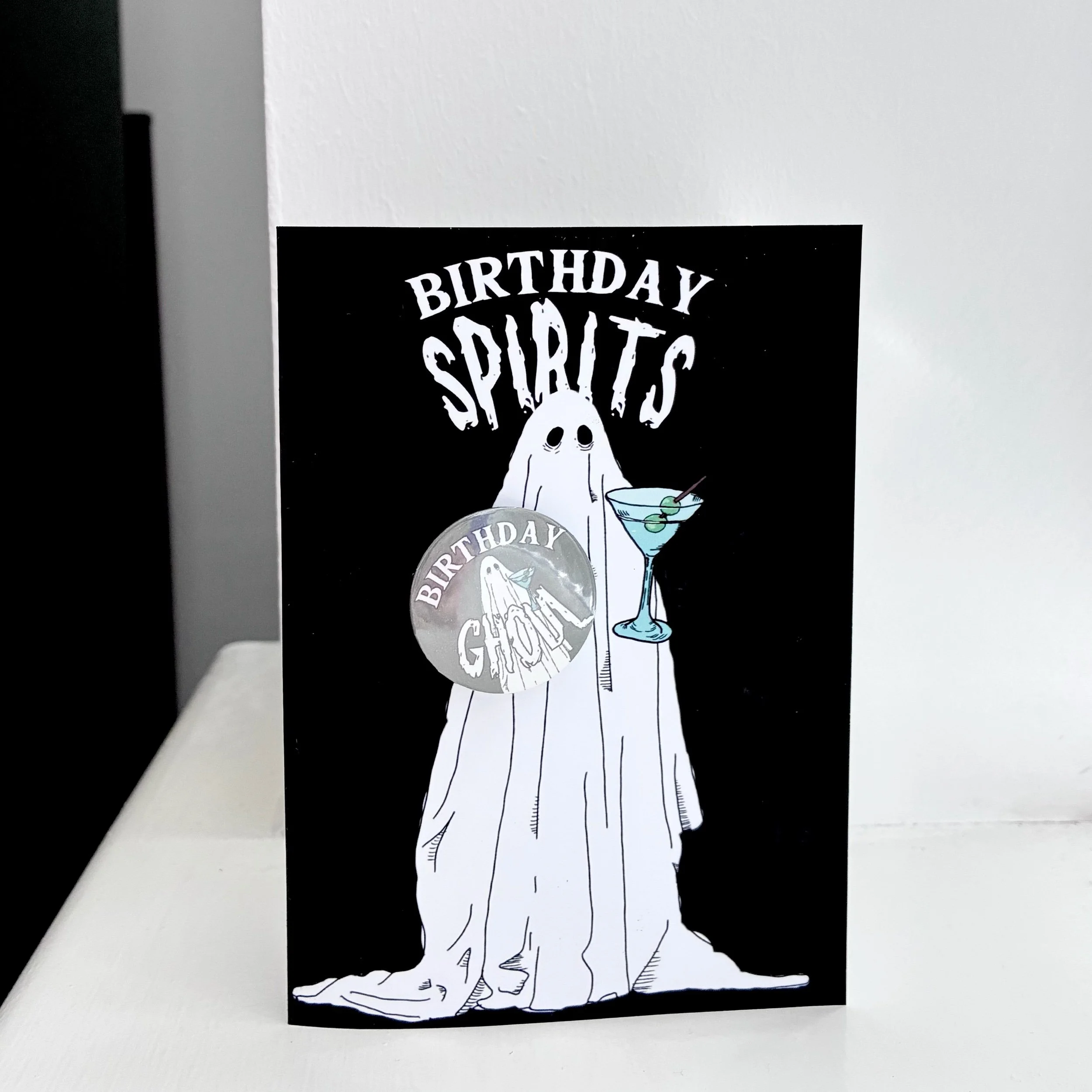 Birthday Spirits Card w/ Badge