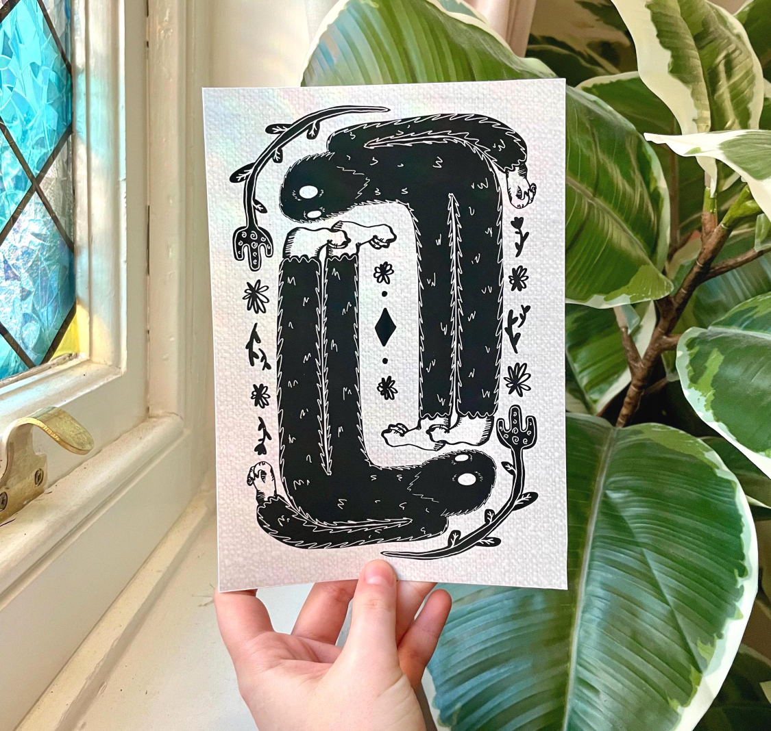 Bigfoot Yin Yang Print