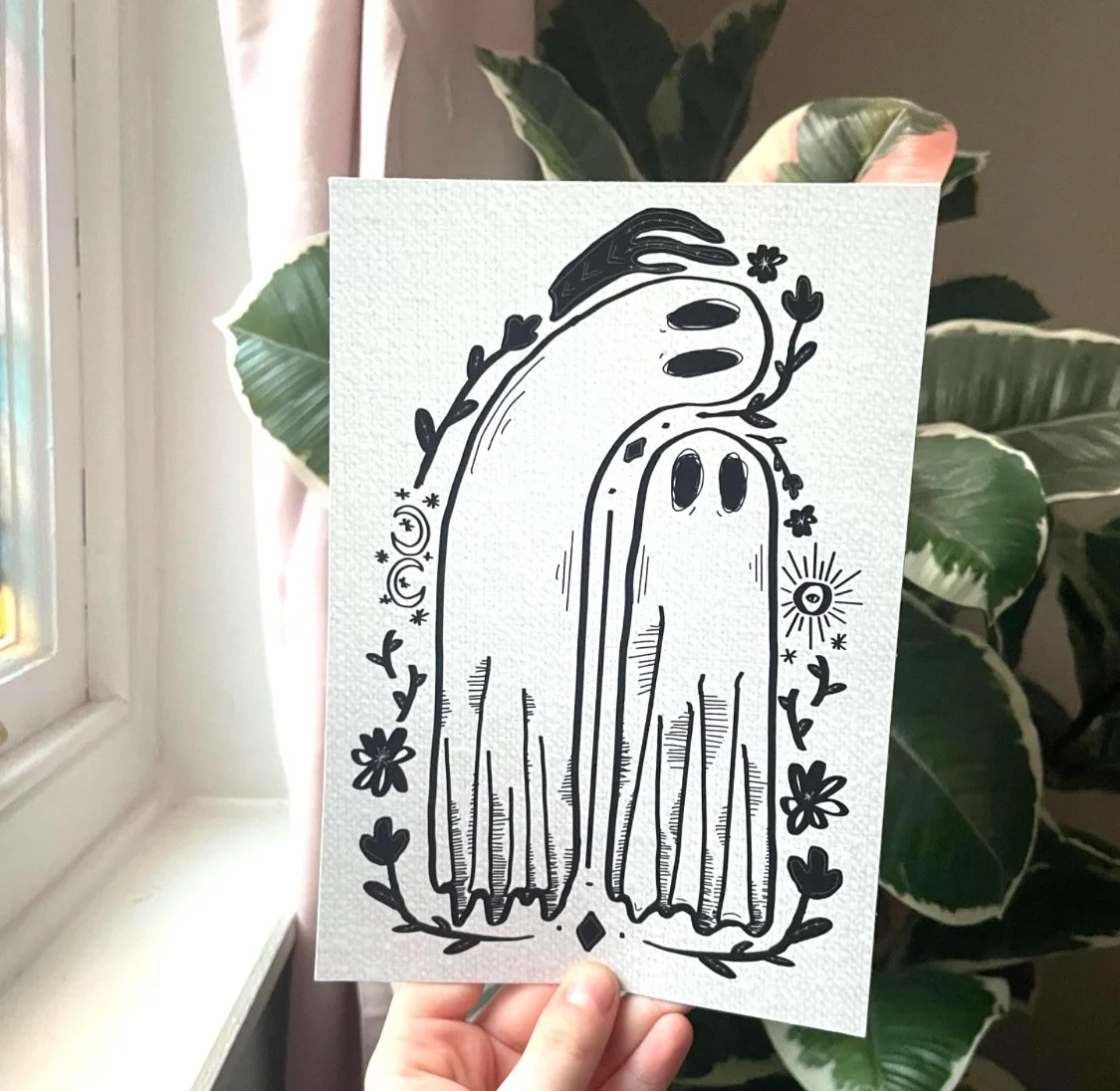 Pretty Sheet Ghosts Print