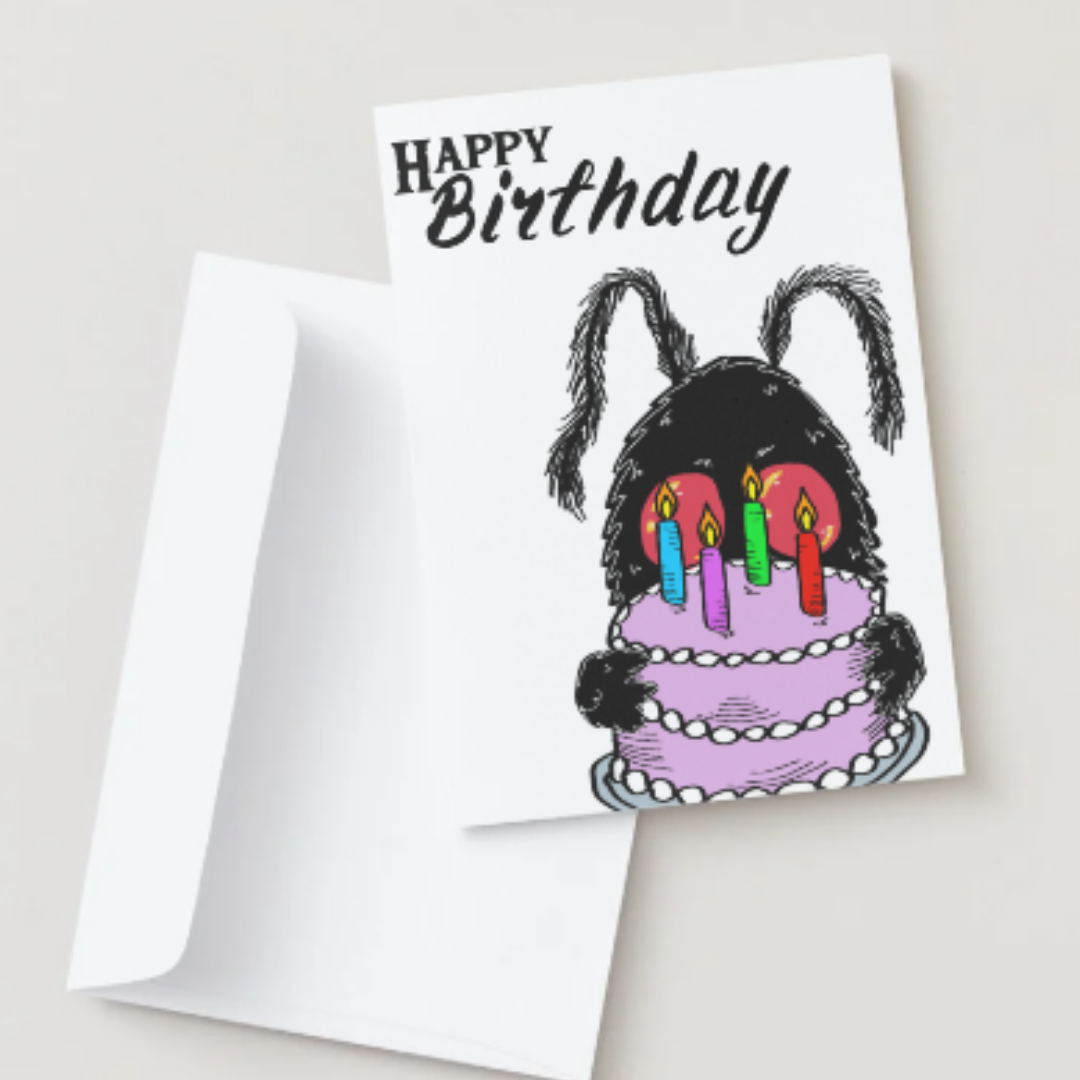 Mothman Birthday Card