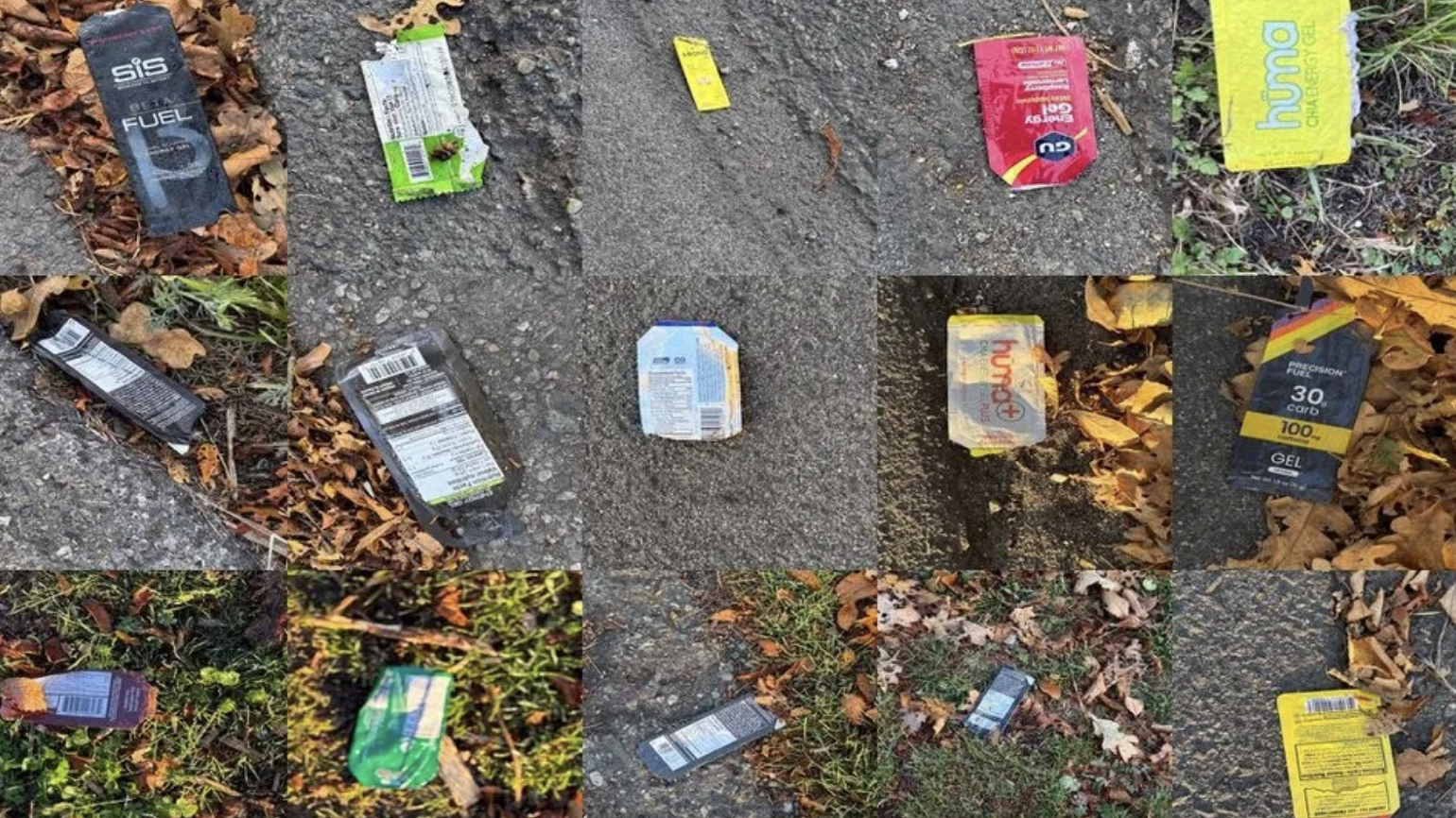 ‘Disheartened’ at the amount of gel pack waste discarded at the Royal Victoria Marathon